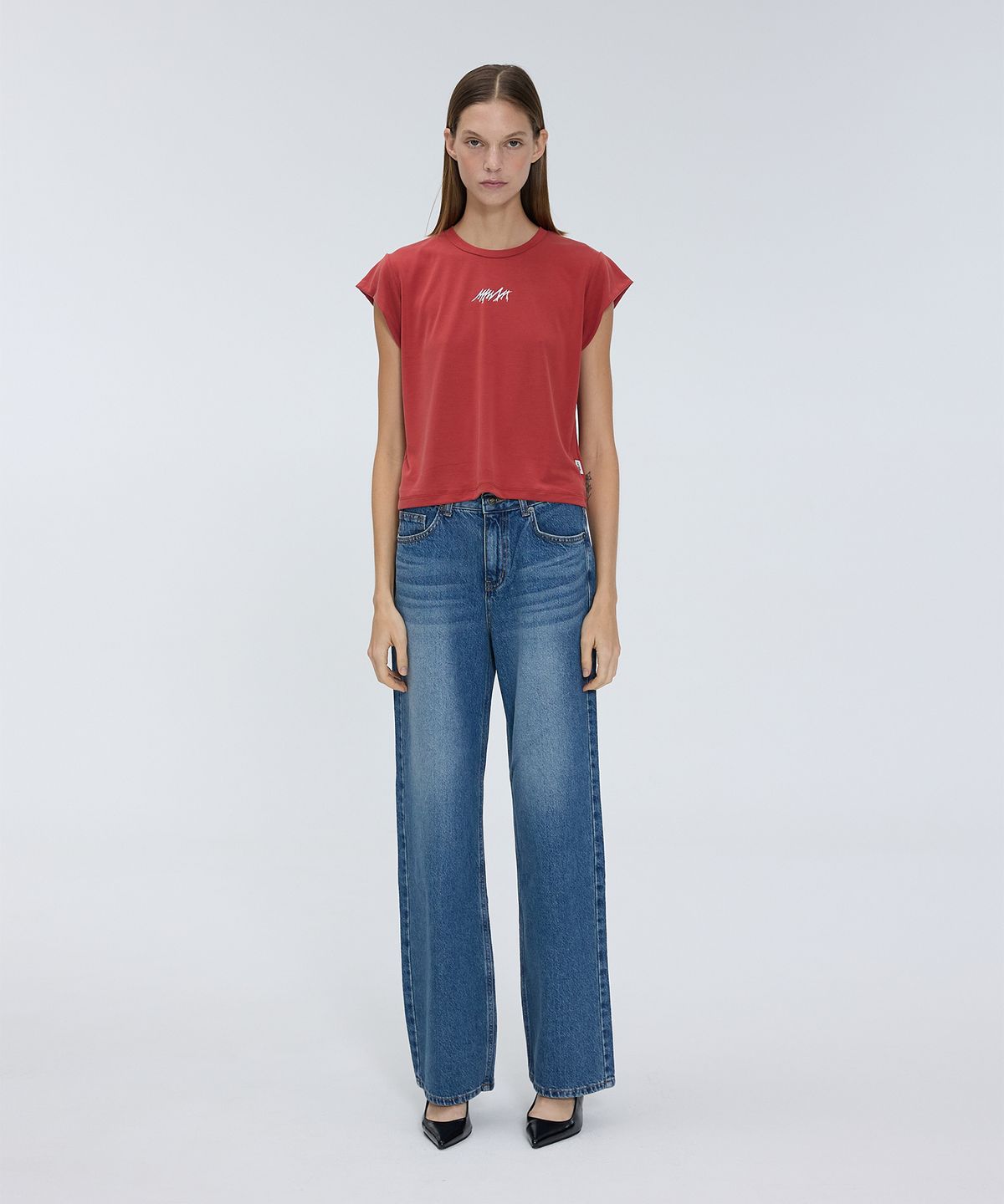 므아므(MMAM) Logo basic slim t-shirt