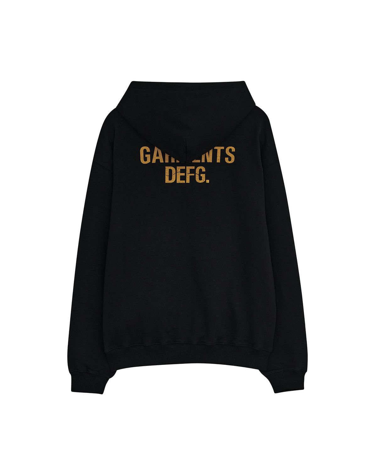 데프가먼츠(DEFGARMENTS) CRACK LOGO SWEAT HOOD [BLACK]