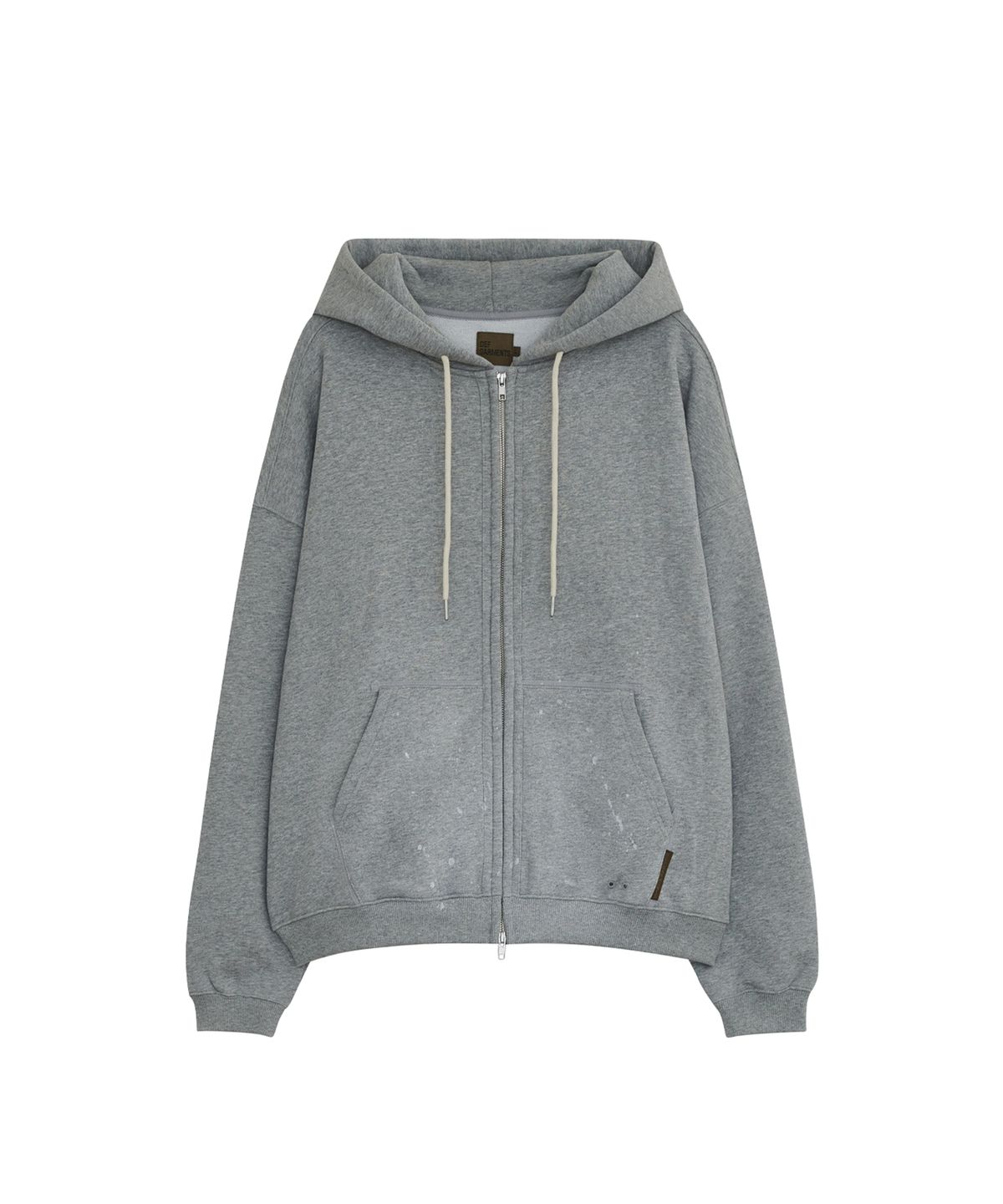 데프가먼츠(DEFGARMENTS) PAINTING BRUSHED HOOD ZIP UP [MELANGE]