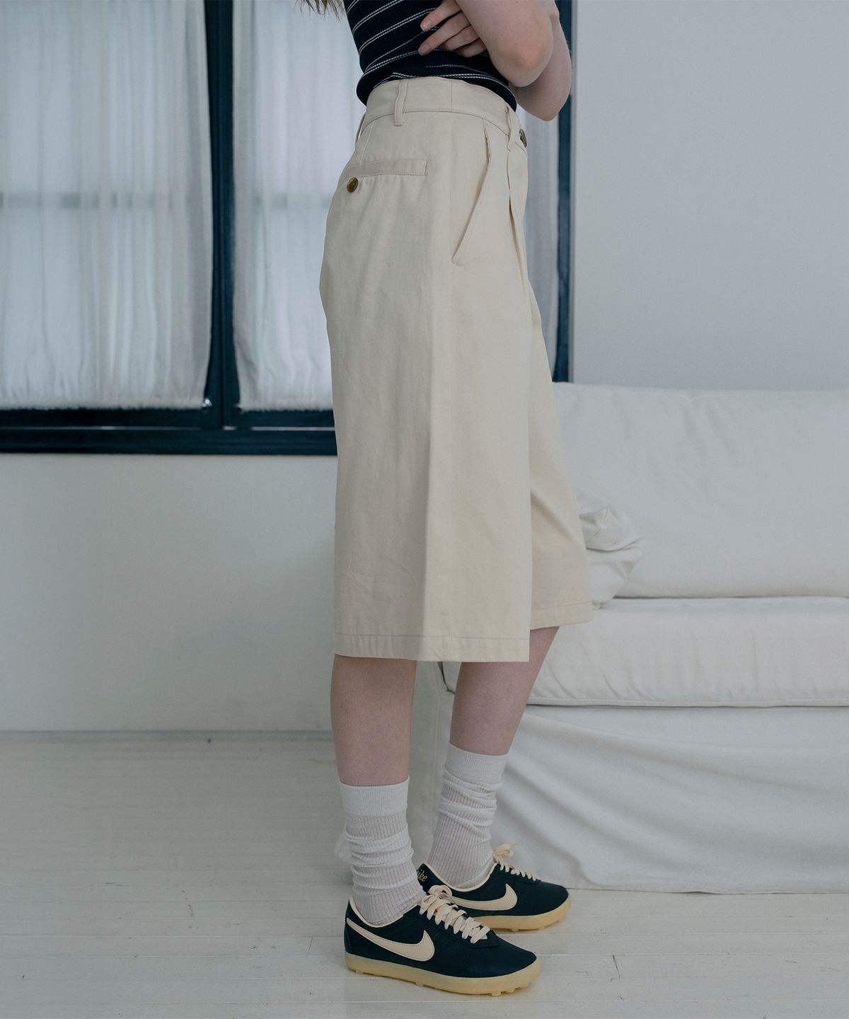 쥬시쥬디(JUCYJUDY) 원턱버뮤다팬츠 J1PT020A