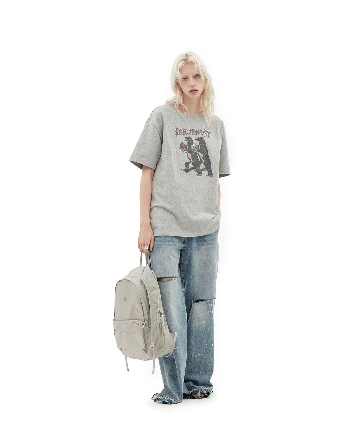 데프가먼츠(DEFGARMENTS) NEEDLE LIGHT BAG PACK [LIGHT GRAY]