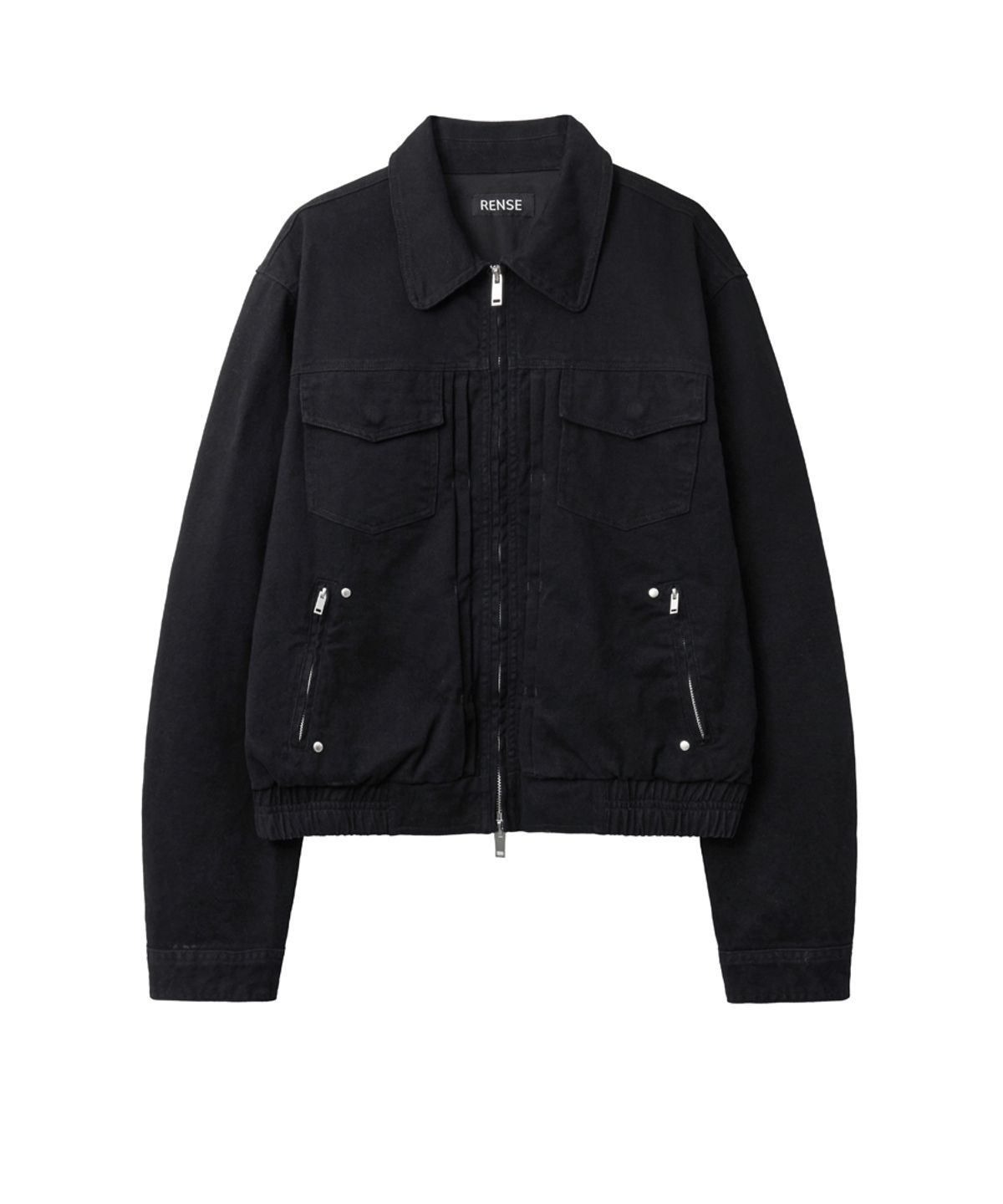 렌세(RENSE) Studded Trucker Jacket Black