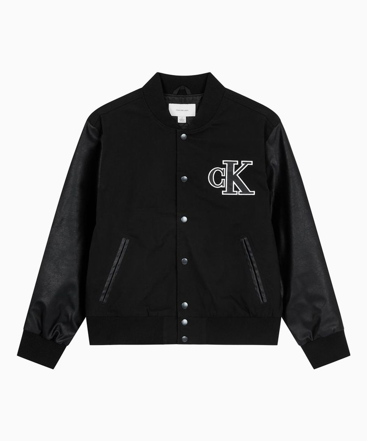 캘빈클라인 진(CALVIN KLEIN JEANS) 코튼 캔버스 바시티 자켓 4RF407G UB1