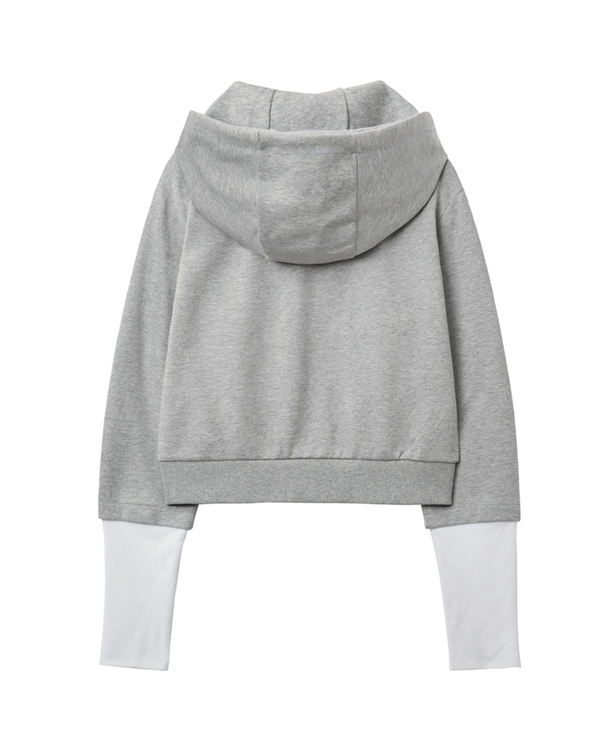 렌세(RENSE) Contrast Hoodie Zip-Up Melange Gray