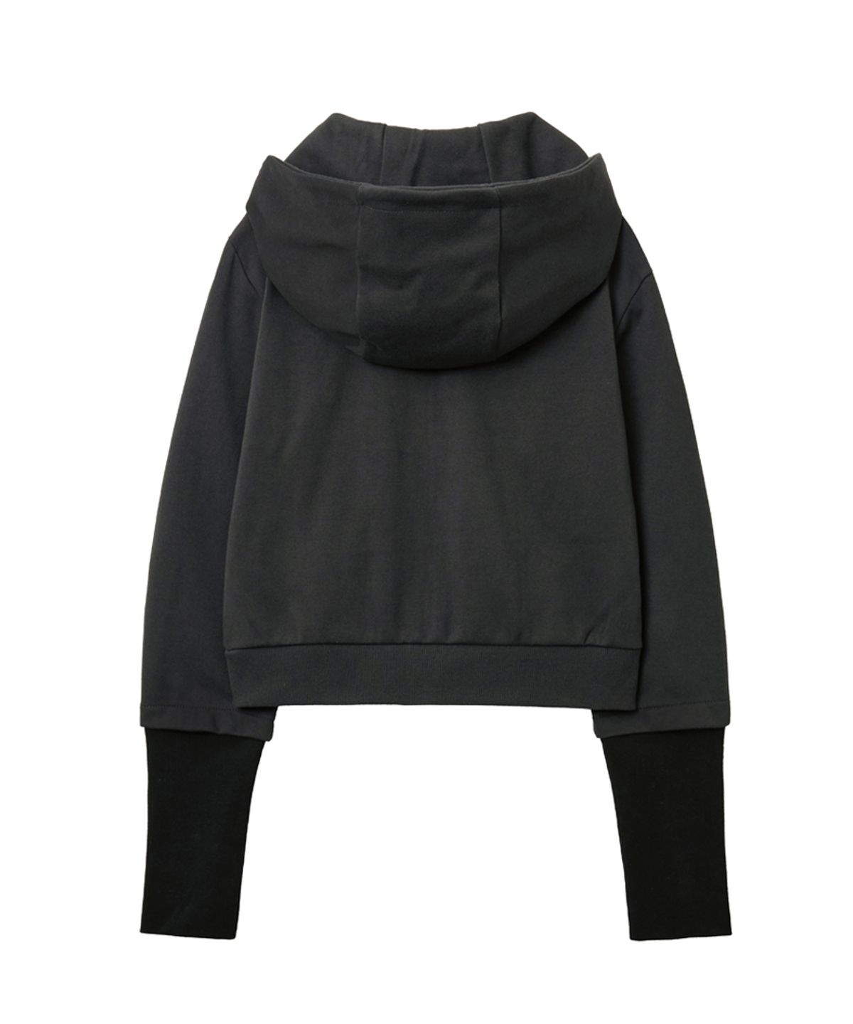 렌세(RENSE) Contrast Hoodie Zip-Up Charcoal