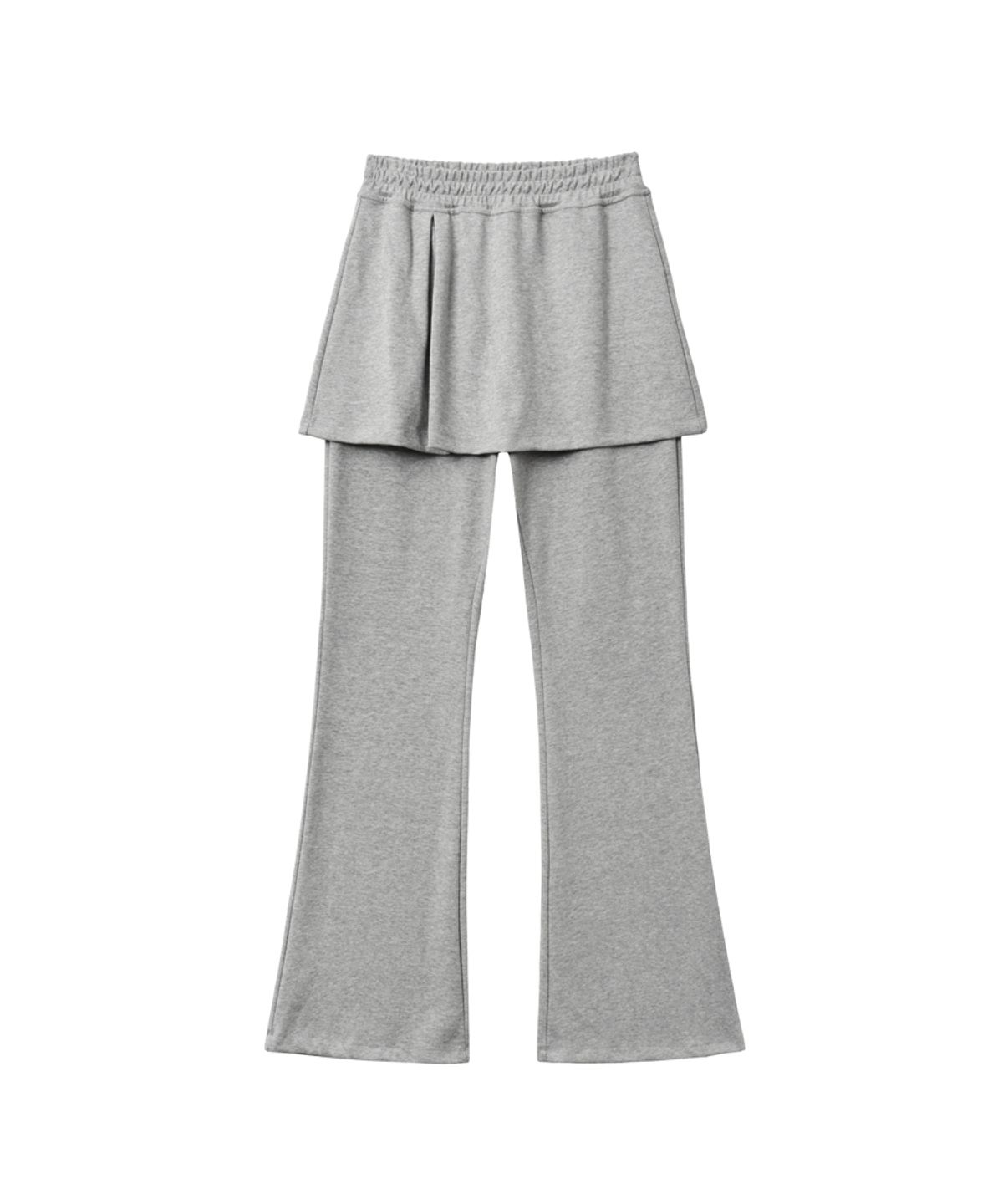 렌세(RENSE) Pintuck Skirt Pants Melange Gray