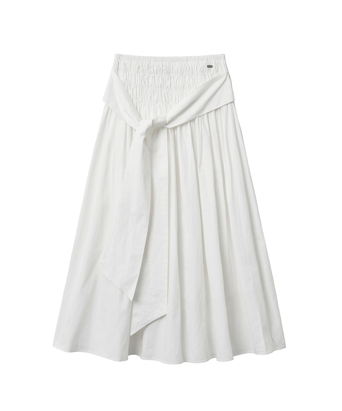 렌세(RENSE) Smocked Shirring Skirt Ivory