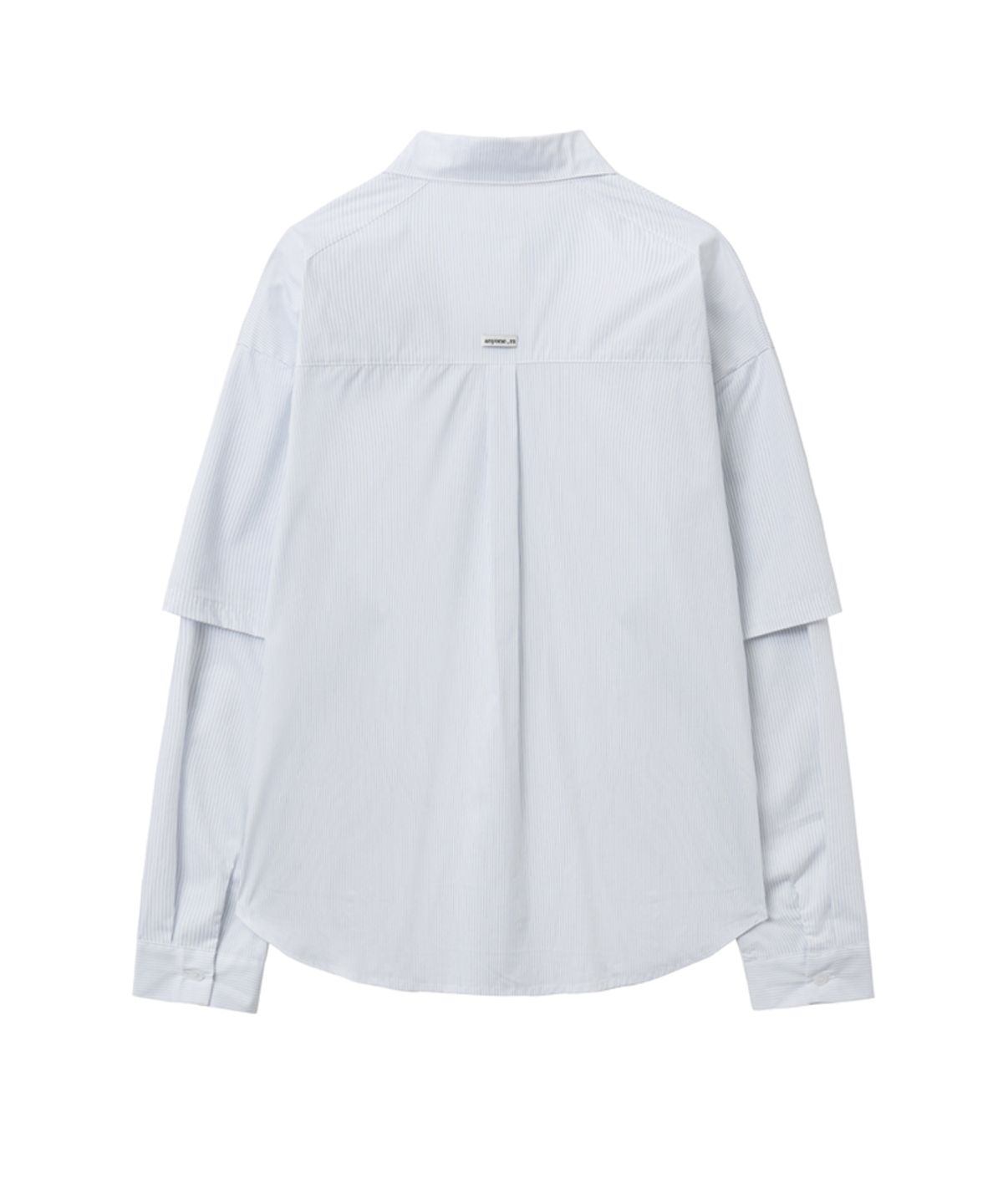 렌세(RENSE) Striped Layered Shirt White