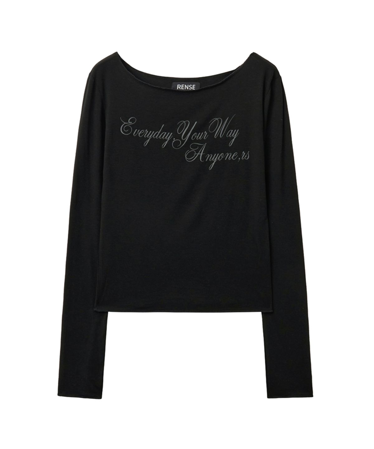 렌세(RENSE) Everyday Your Way Graphic T-Shirt Black