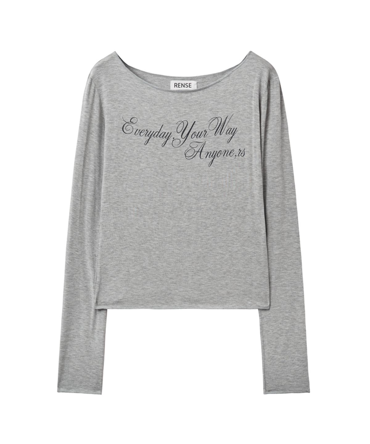 렌세(RENSE) Everyday Your Way Graphic T-Shirt Melange Gray