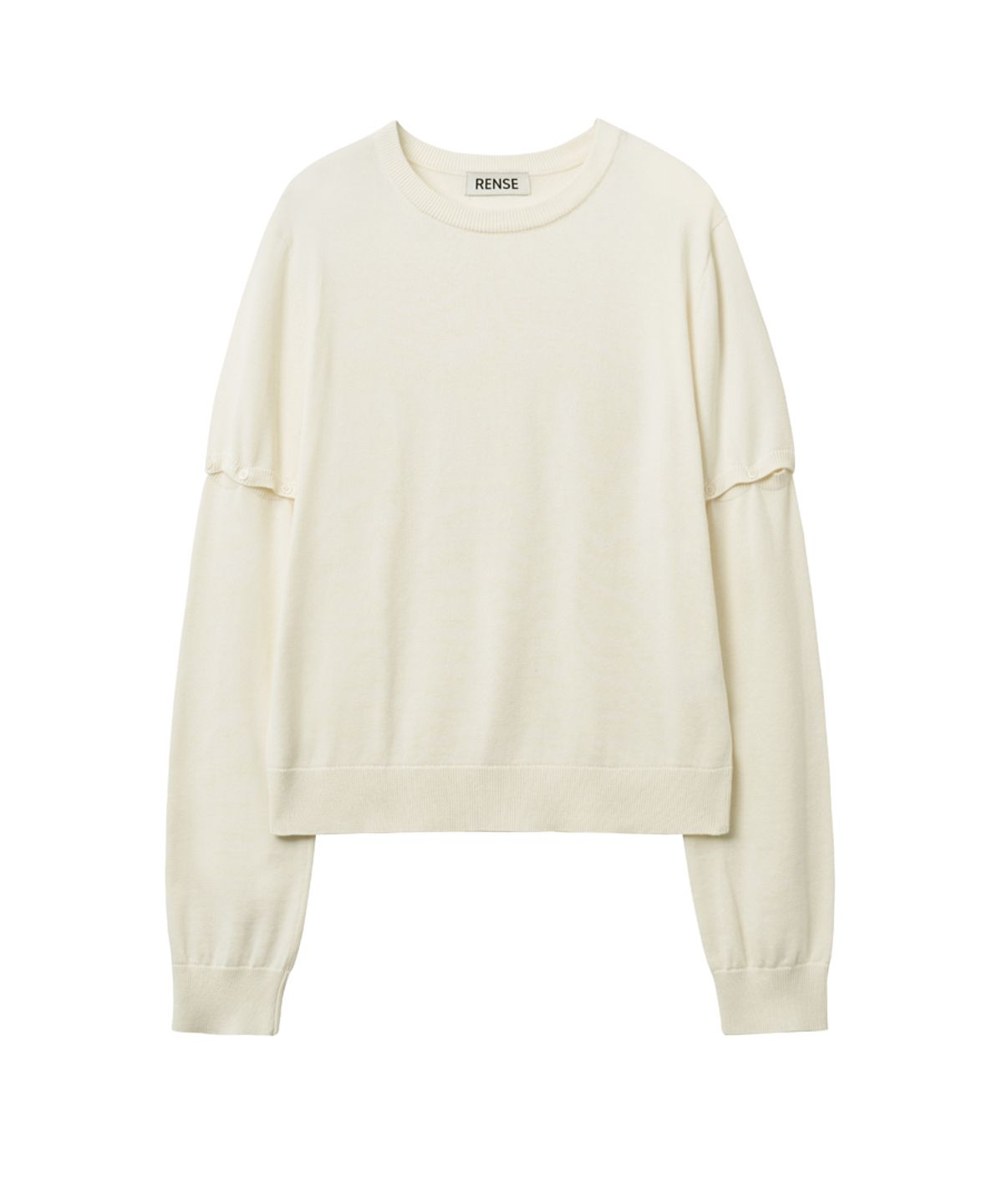 렌세(RENSE) Button Sleeve 2-Way Knit Ivory