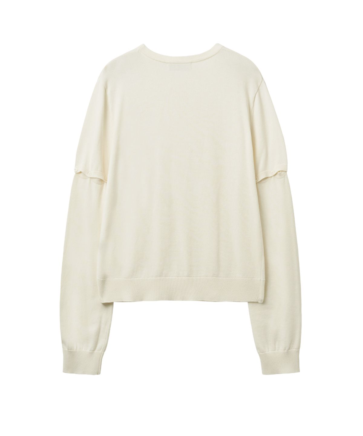 렌세(RENSE) Button Sleeve 2-Way Knit Ivory