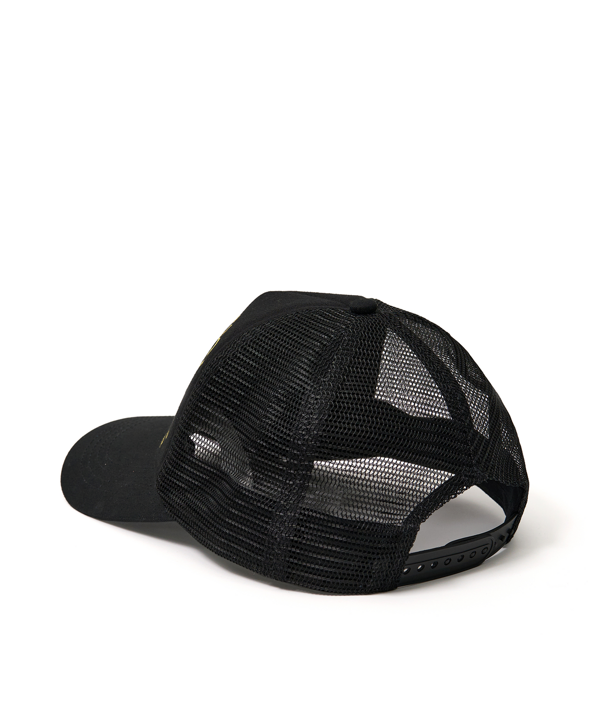 피치블랙(PITCHBLACK) LOGO SOLID PRINTING TRUCKER CAP (BLACK)