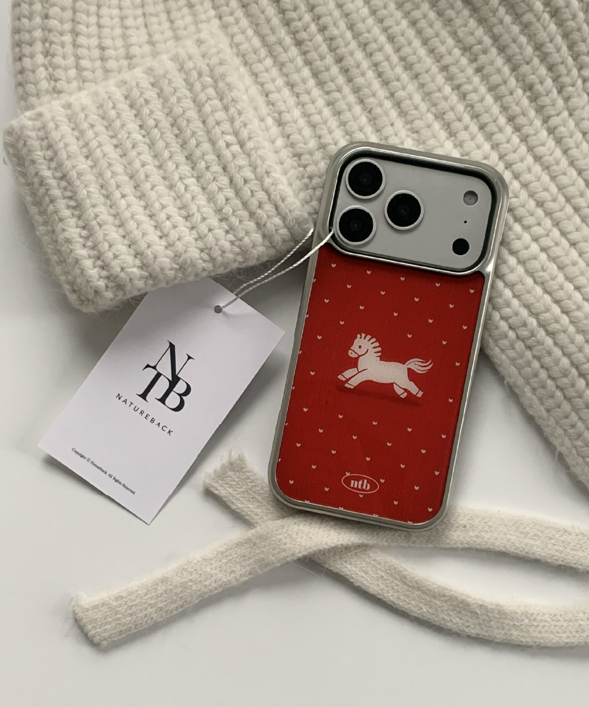 네이처백(NATUREBACK) happy horse epoxy case[+맥세이프][아이폰/갤럭시][기프트 세트]