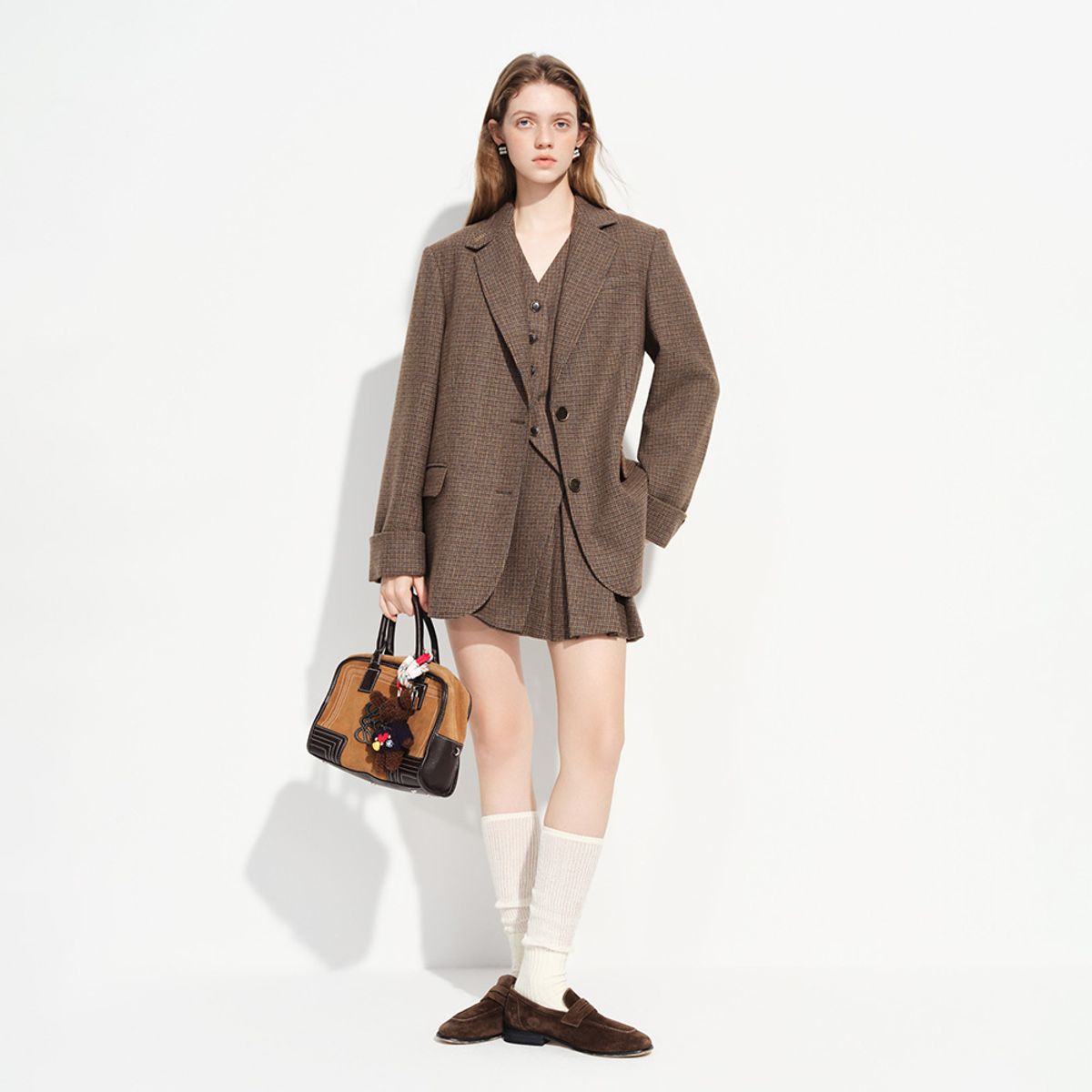 웬스데이딜라잇(WEDNESDAY DELIGHT) WD_Vintage plaid blazer