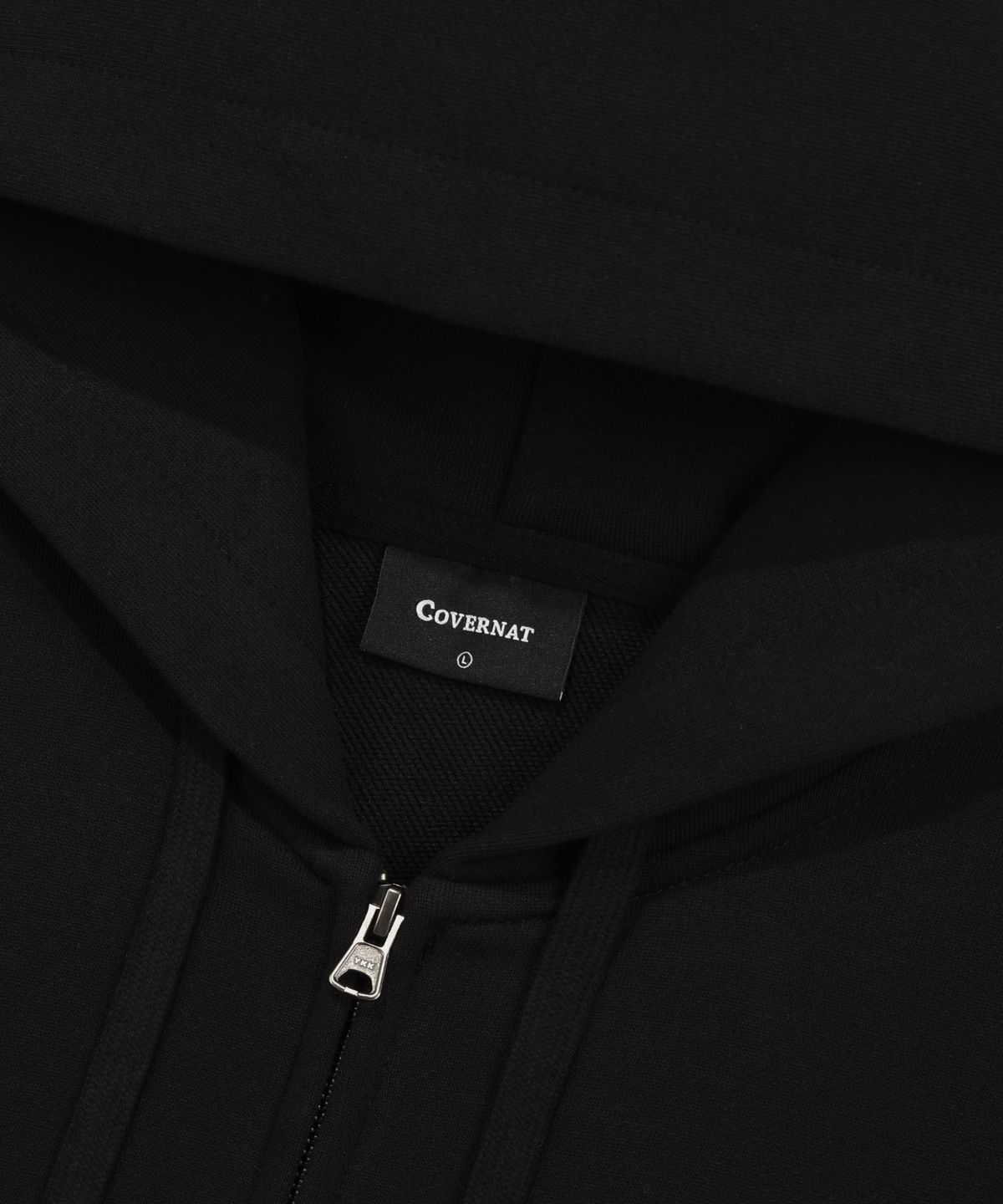 커버낫(COVERNAT) C 로고 후드집업 블랙