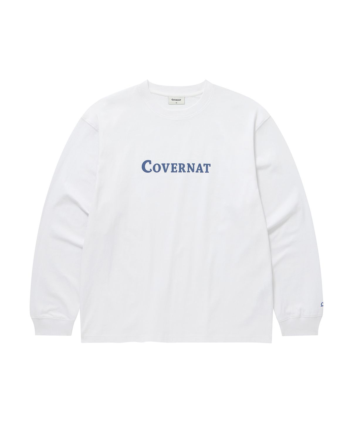 커버낫(COVERNAT) 센터 로고 롱슬리브 화이트