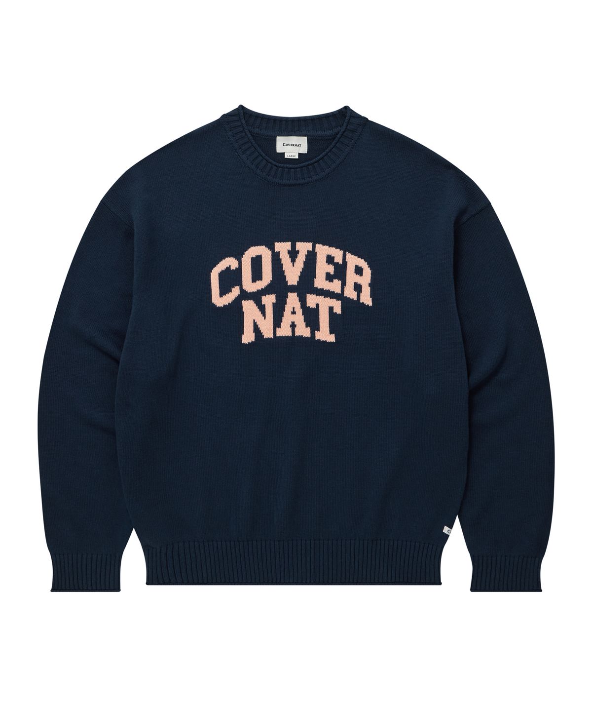 커버낫(COVERNAT) 아치 로고 니트 네이비