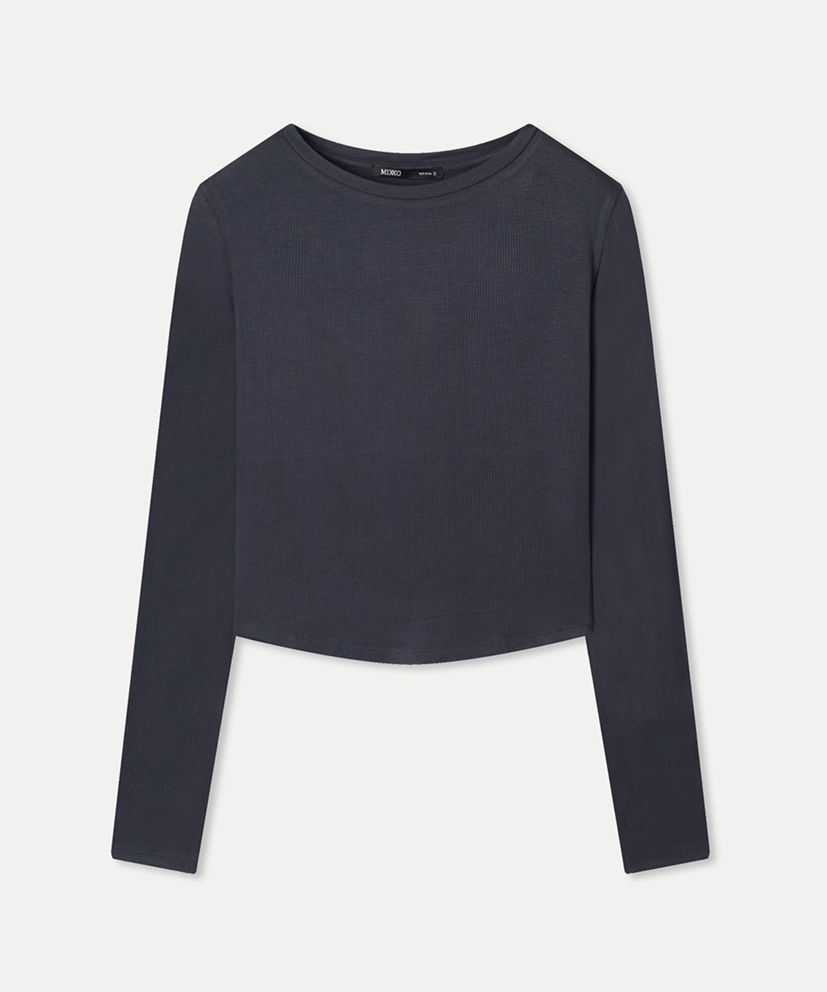 미쏘(MIXXO) 레이온 R넥 소프트 긴팔 티셔츠_MIWLWG90QA