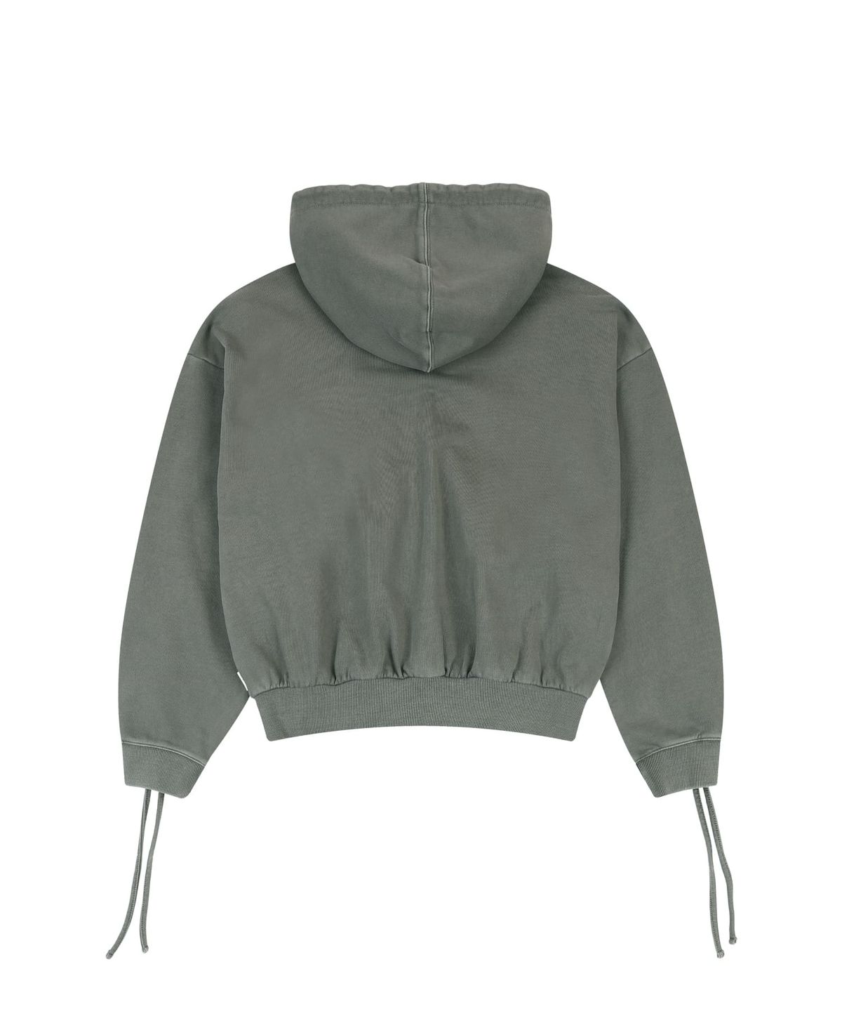 오디너리 홀리데이(ORDINARY HOLIDAY) PIGMENT SHIRRING HOODIE [KHAKI]