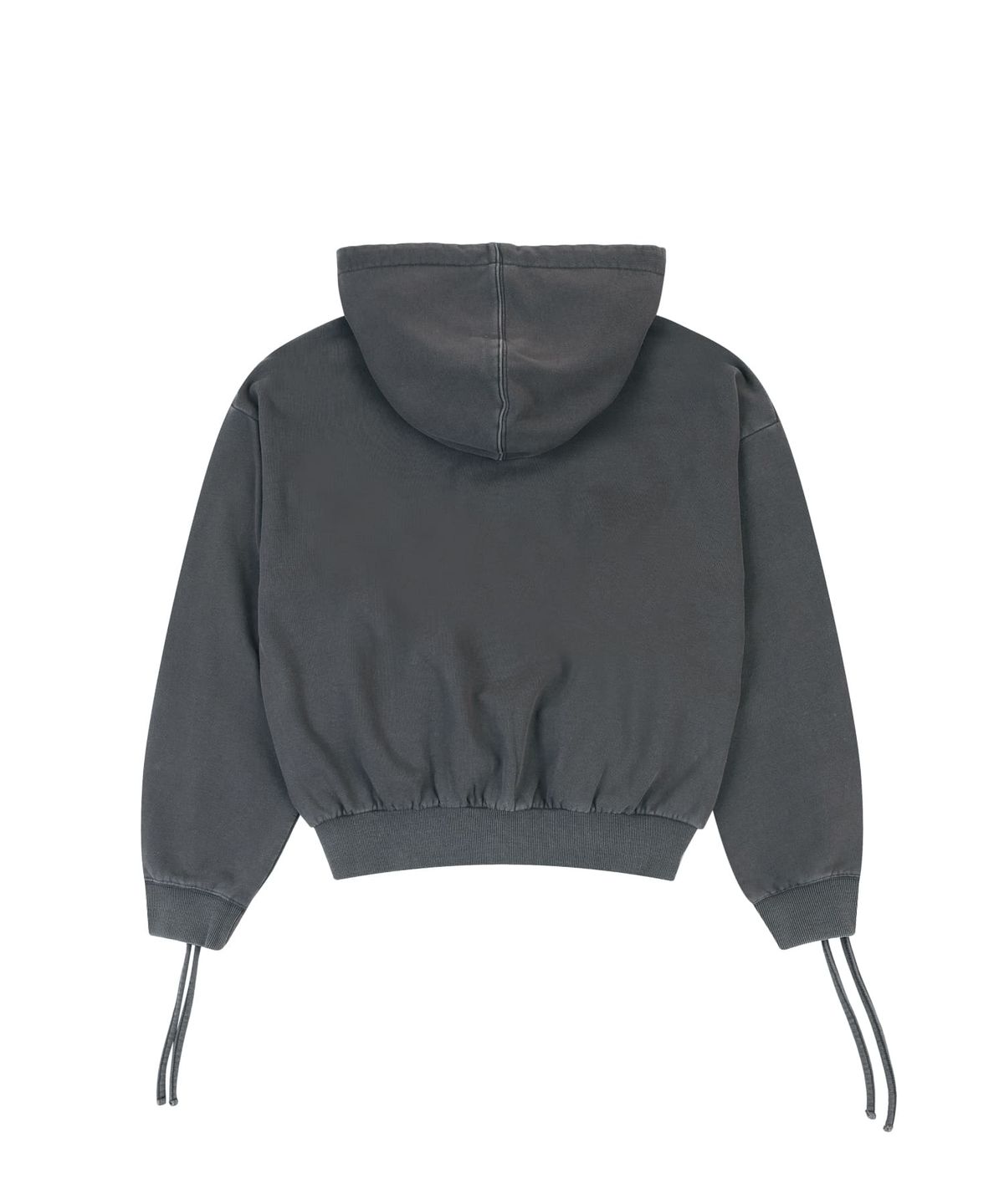 오디너리 홀리데이(ORDINARY HOLIDAY) PIGMENT SHIRRING HOODIE [CHARCOAL]