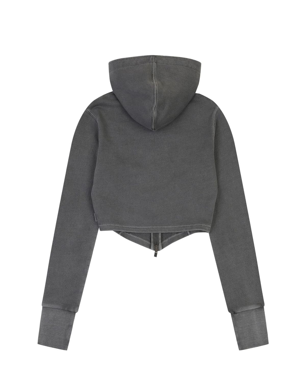 오디너리 홀리데이(ORDINARY HOLIDAY) PIGMENT SLIM HOODED ZIP-UP [CHARCOAL]