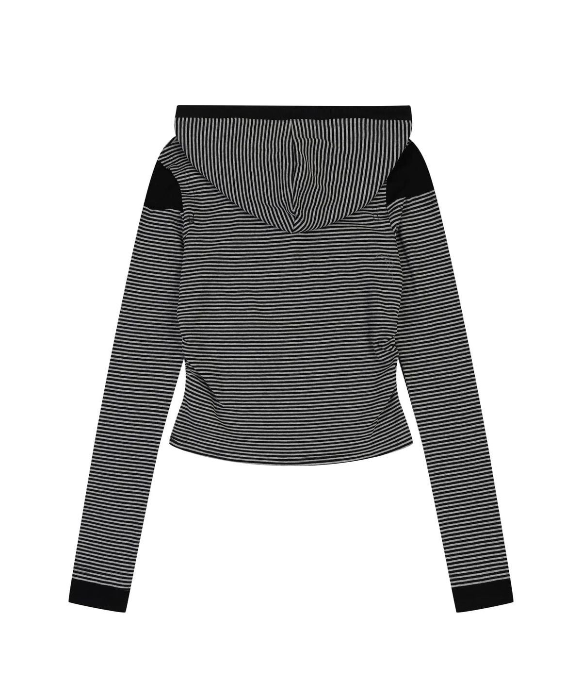 오디너리 홀리데이(ORDINARY HOLIDAY) HALF BUTTON HOODIE [BLACK]