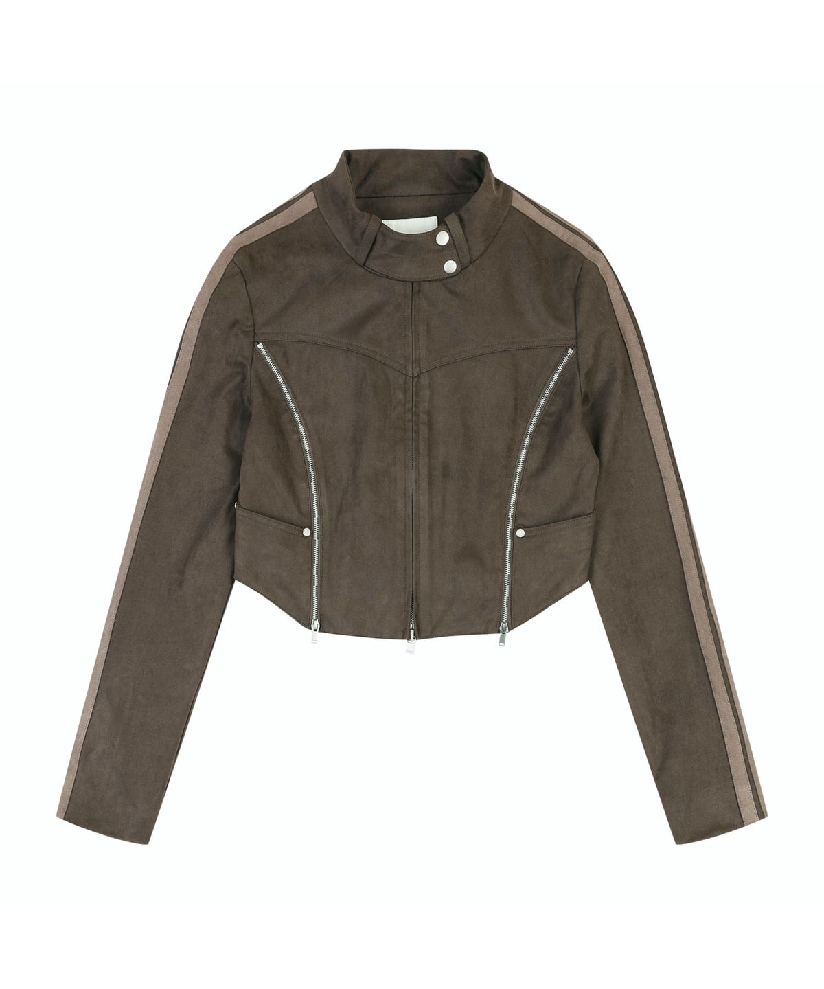 오디너리 홀리데이(ORDINARY HOLIDAY) SUEDE CROP JACKET [BROWN]