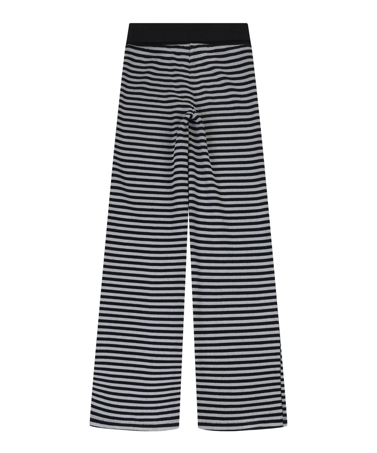 오디너리 홀리데이(ORDINARY HOLIDAY) STRIPE JERSEY WIDE PANTS [BLACK]