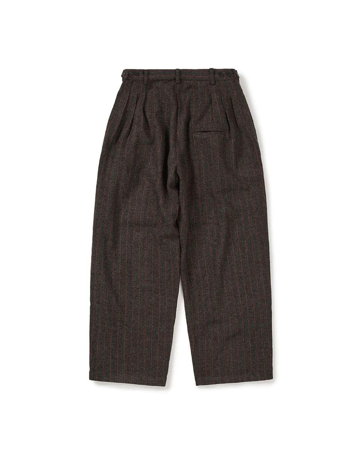 카락터(KARACTOR) Wool herringbone pleat pants / Brown