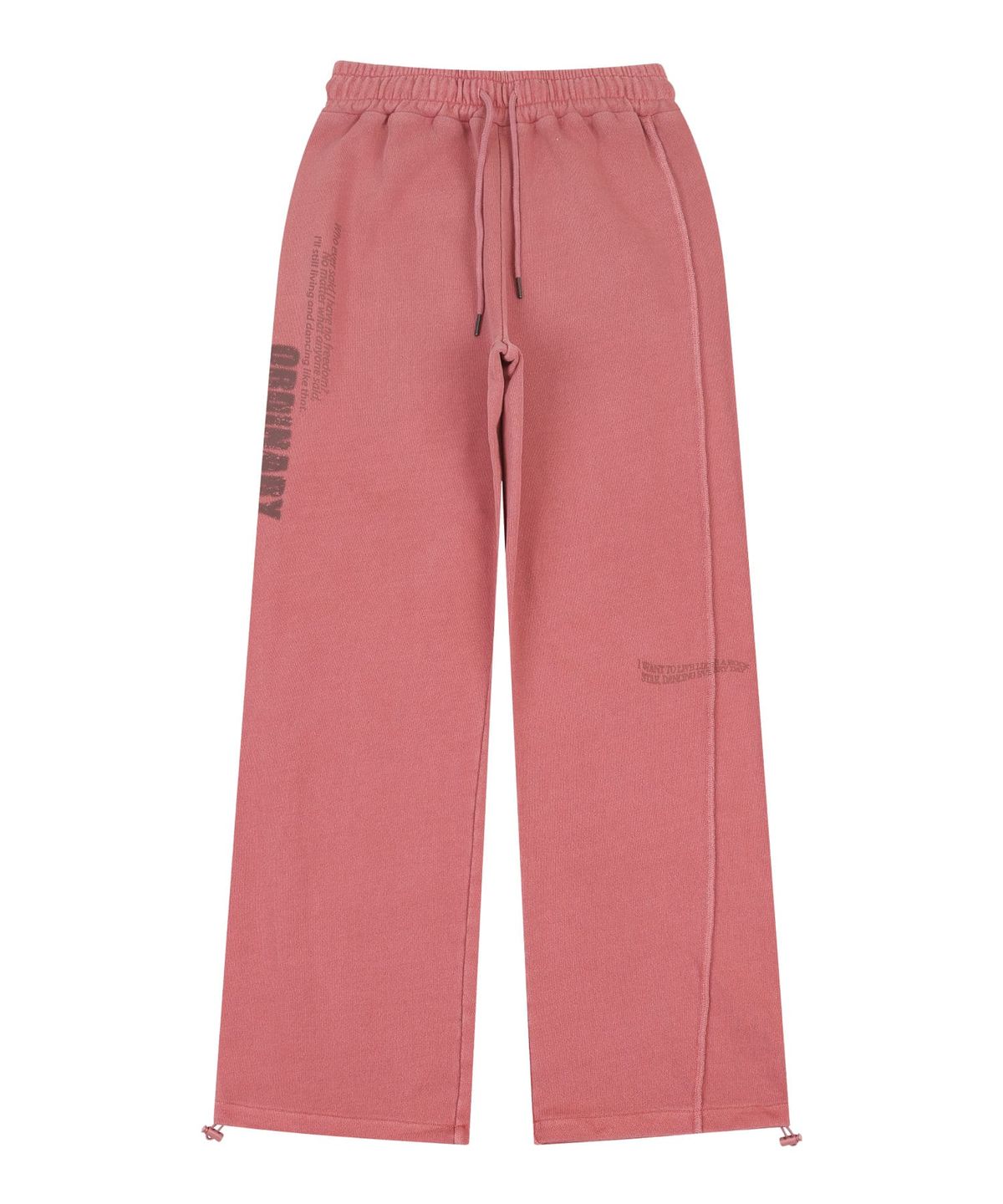 오디너리 홀리데이(ORDINARY HOLIDAY) PIGMENT WIDE PANTS [RED]