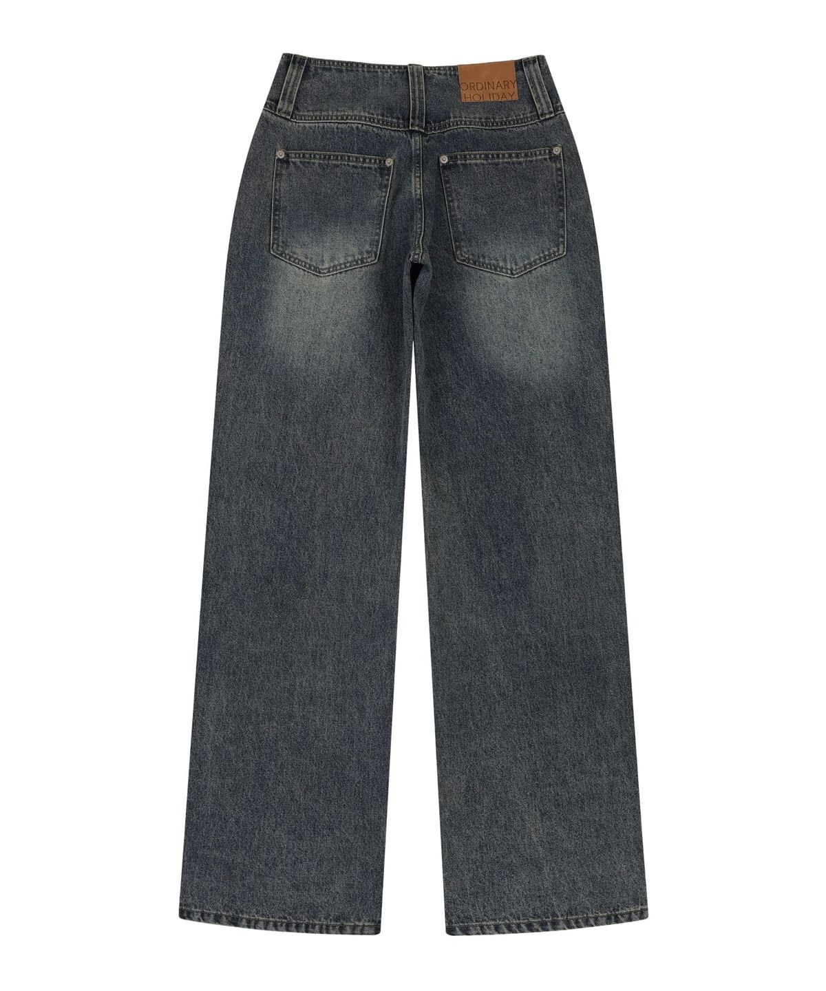 오디너리 홀리데이(ORDINARY HOLIDAY) BOLD WAIST WIDE JEANS [BLUE]