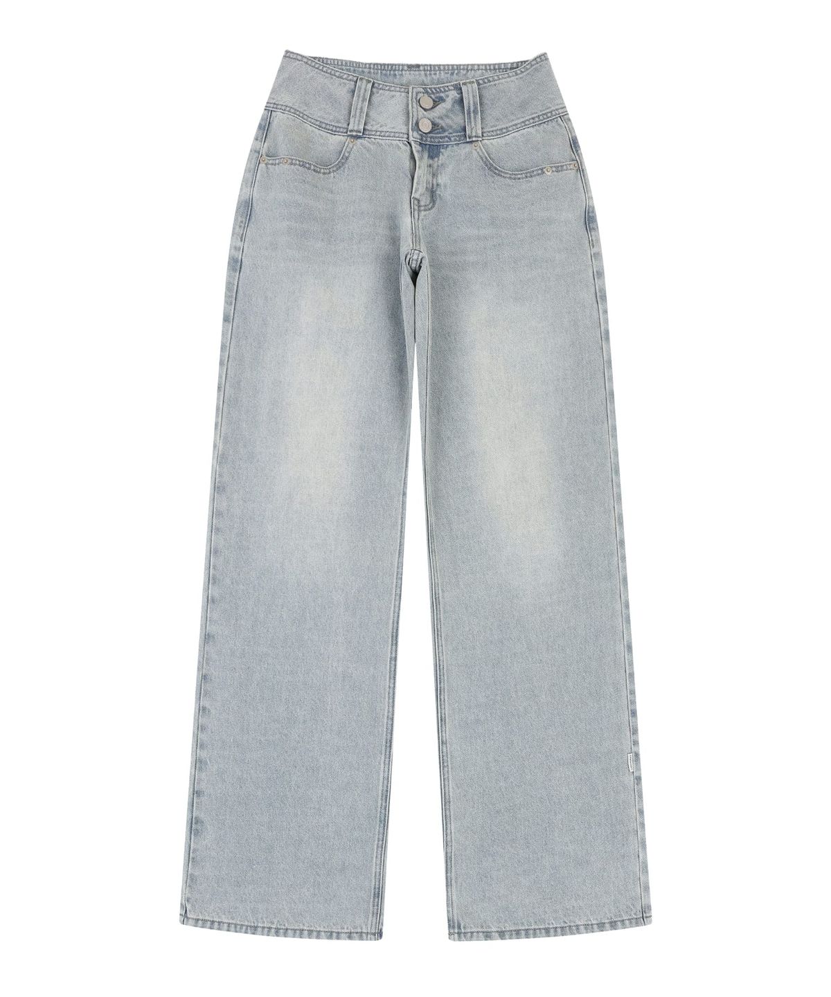 오디너리 홀리데이(ORDINARY HOLIDAY) BOLD WAIST WIDE JEANS [SKY BLUE]