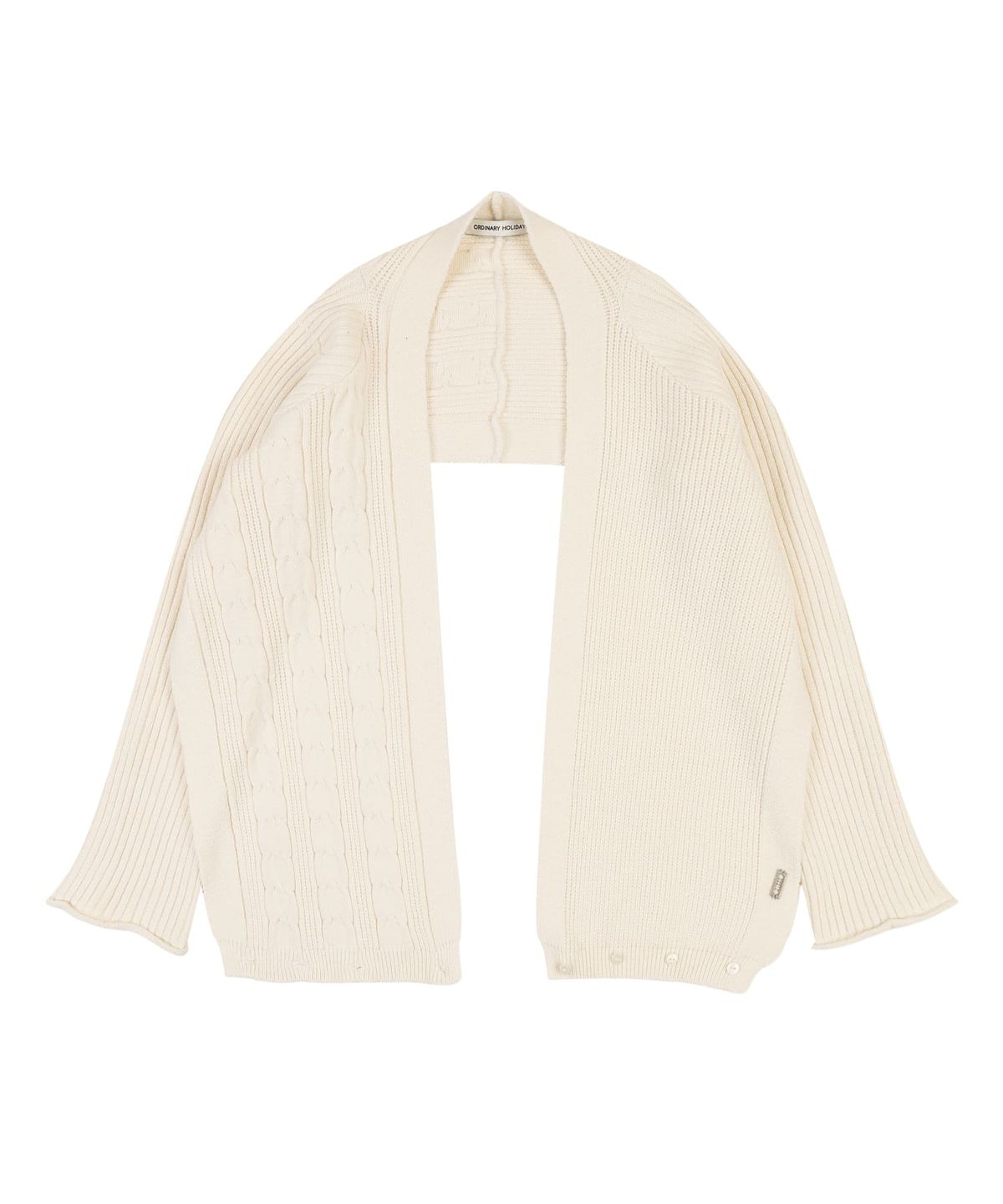오디너리 홀리데이(ORDINARY HOLIDAY) CABLE WRAP CARDIGAN [CREAM]
