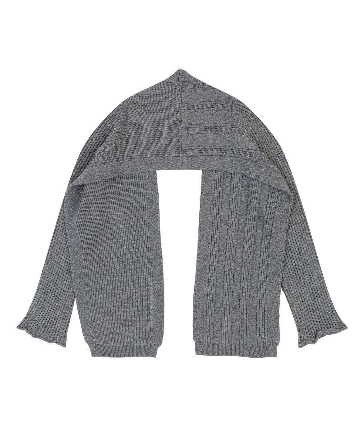 오디너리 홀리데이(ORDINARY HOLIDAY) CABLE WRAP CARDIGAN [GRAY]