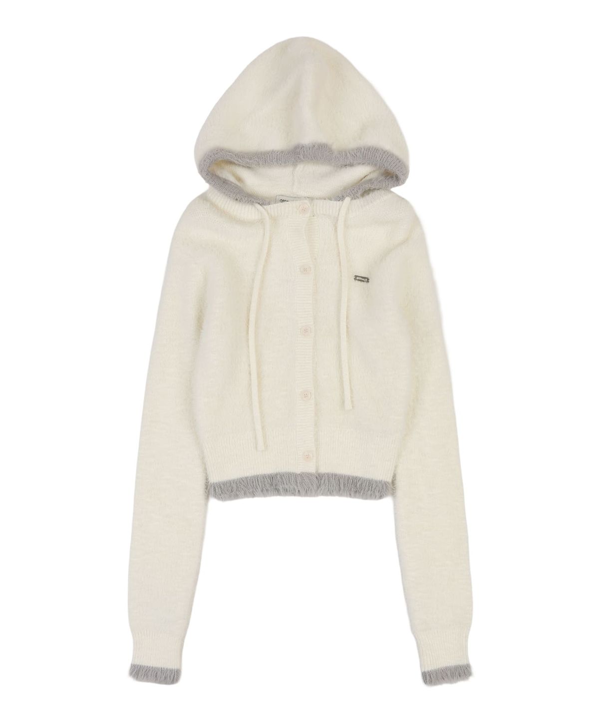 오디너리 홀리데이(ORDINARY HOLIDAY) HOOD HAIRY CARDIGAN [IVORY]