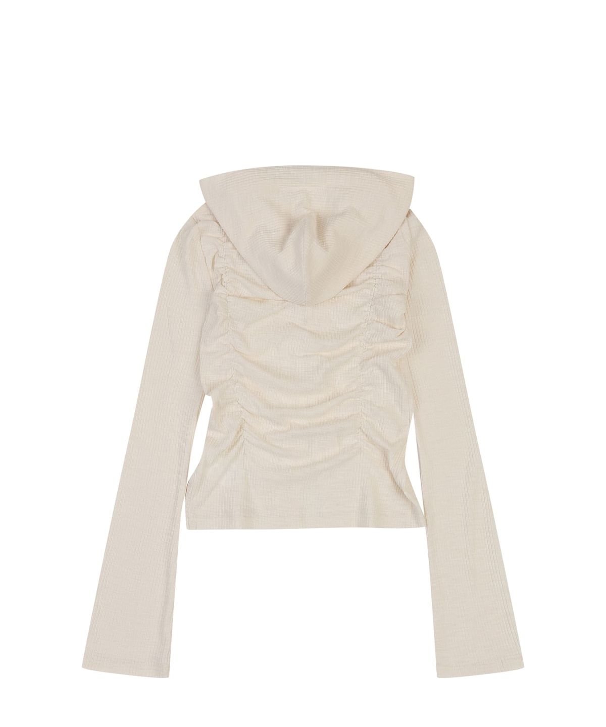 오디너리 홀리데이(ORDINARY HOLIDAY) SHIRRING HOOD CARDIGAN [IVORY]