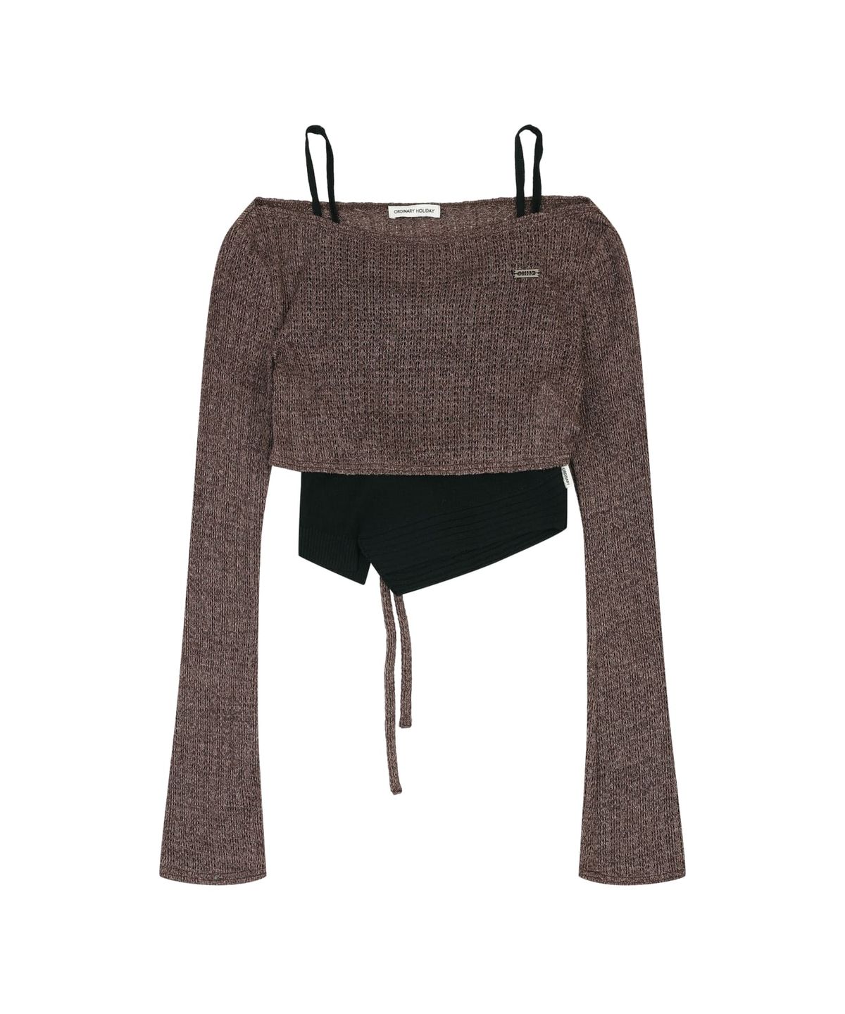 오디너리 홀리데이(ORDINARY HOLIDAY) BOLERO TOP SET [BROWN]