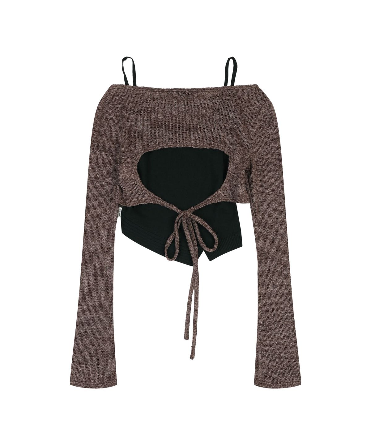 오디너리 홀리데이(ORDINARY HOLIDAY) BOLERO TOP SET [BROWN]
