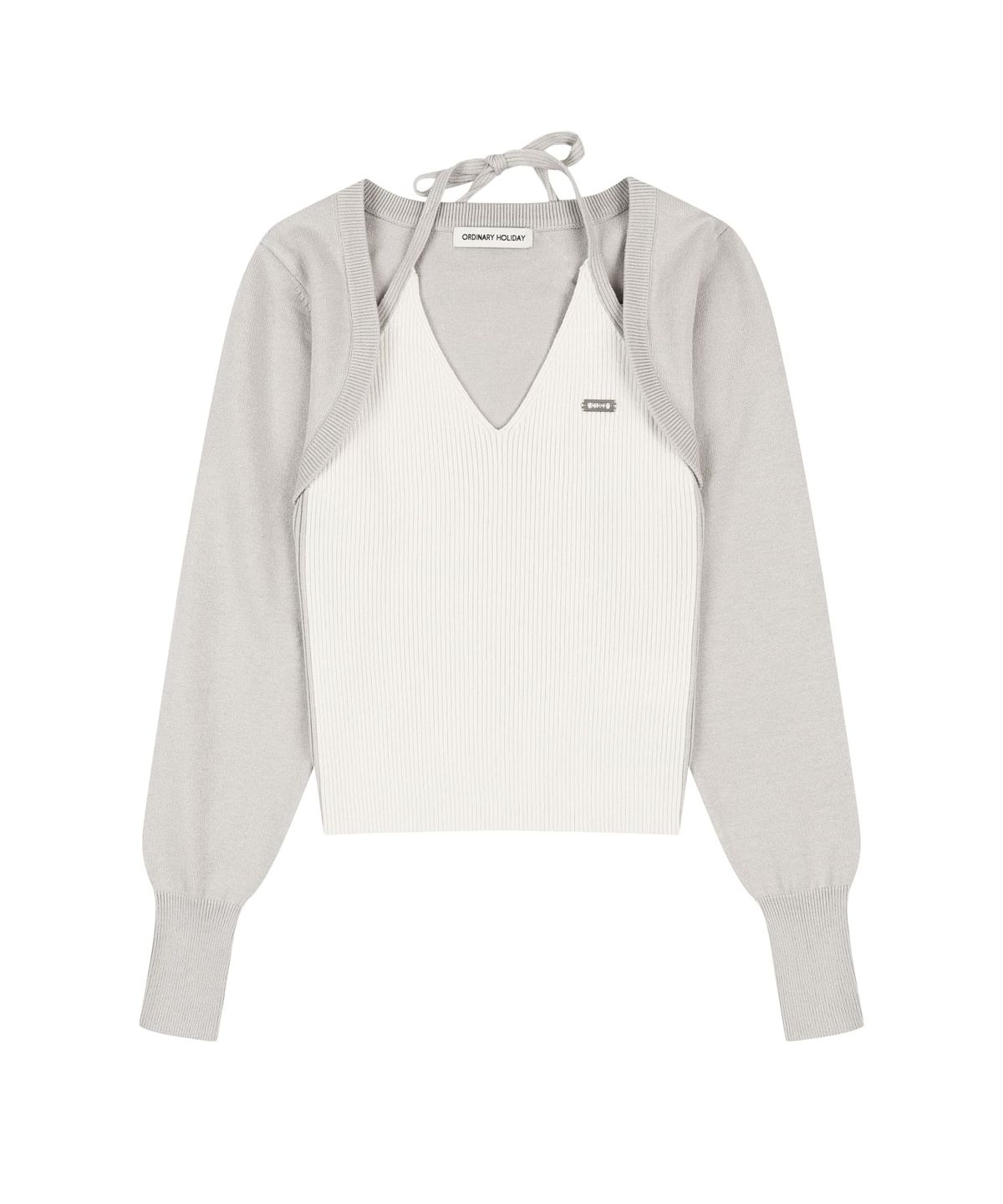 오디너리 홀리데이(ORDINARY HOLIDAY) BOLERO KNIT TOP [IVORY]