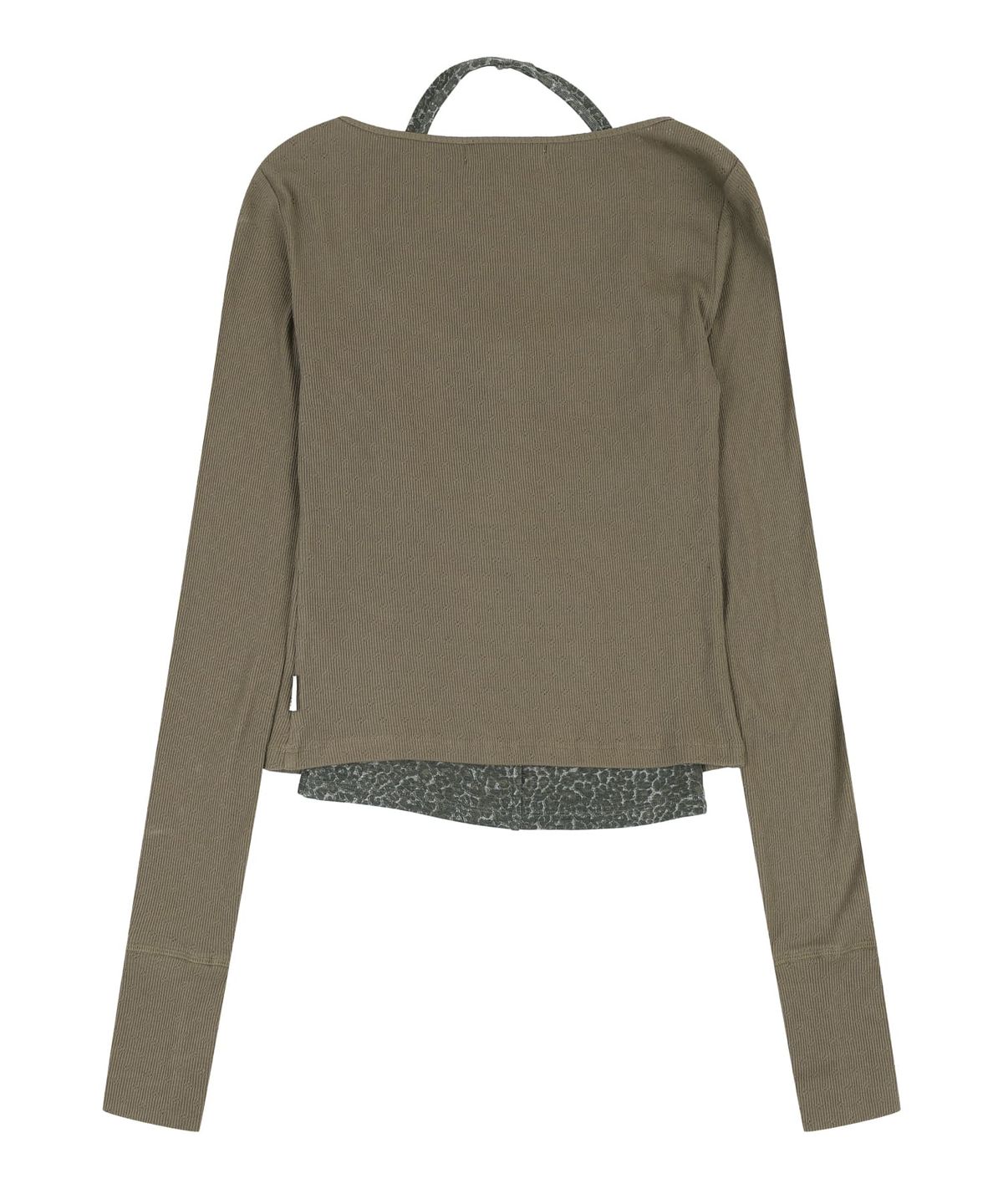 오디너리 홀리데이(ORDINARY HOLIDAY) HALTER LAYERED SET [BROWN]