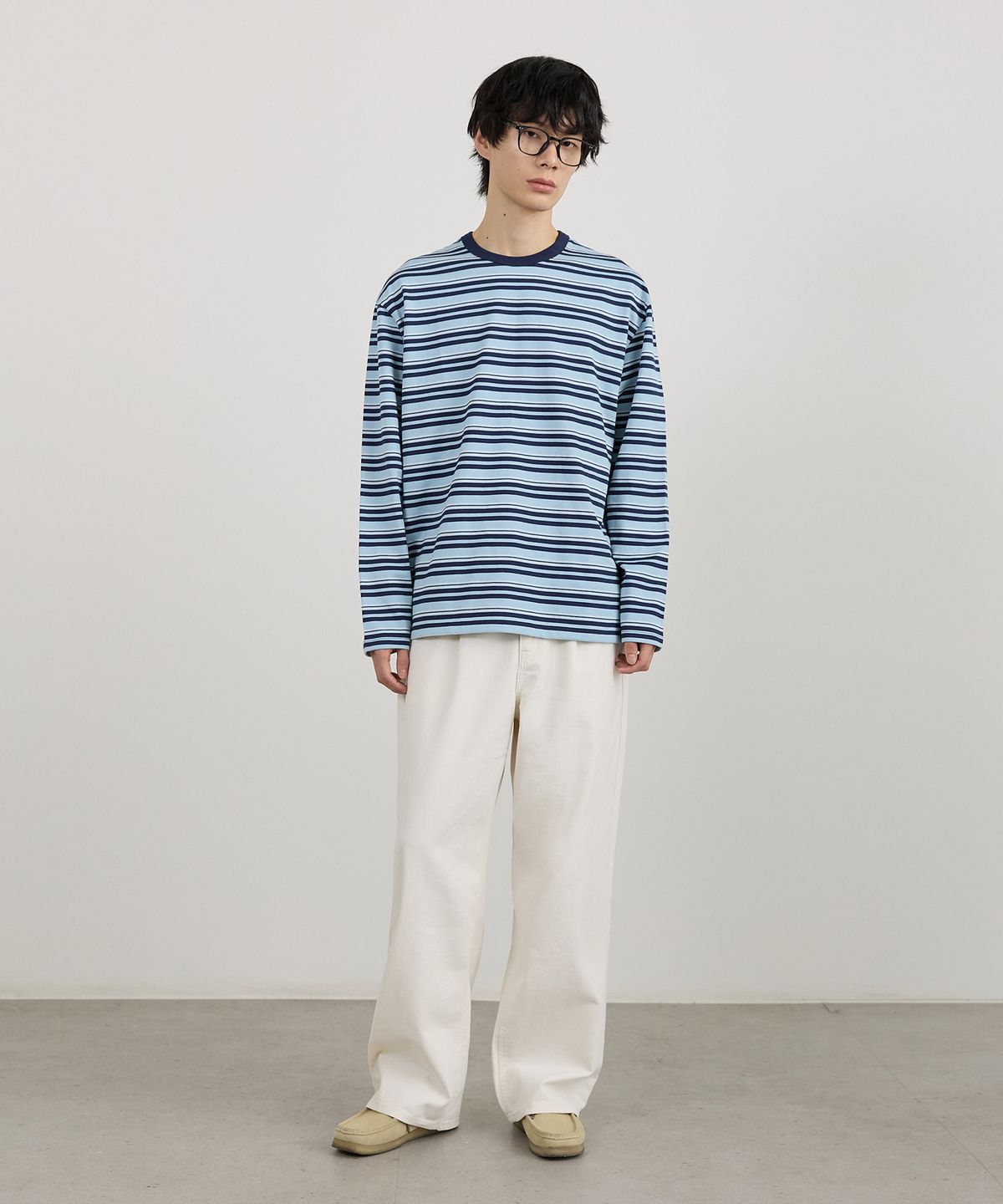 티메이커(TMAKER) 데일리 멀티 스트라이프 롱슬리브 BL