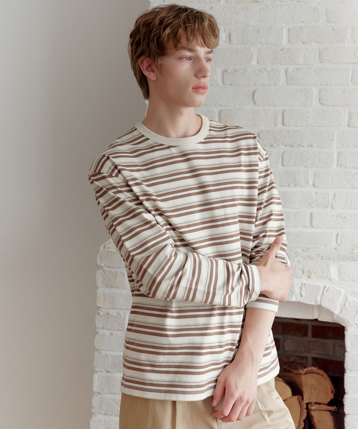 티메이커(TMAKER) 데일리 멀티 스트라이프 롱슬리브 LBE