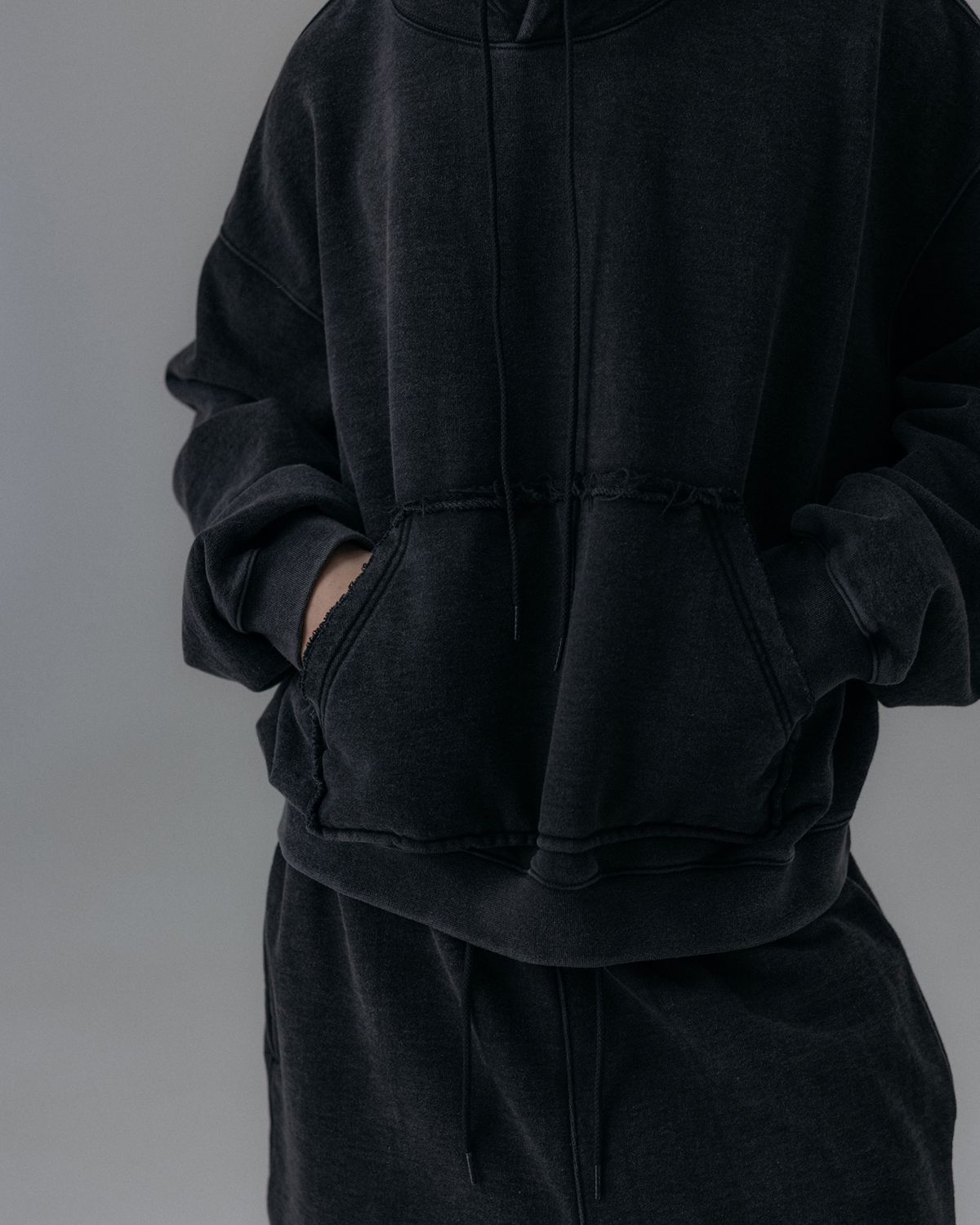 앵글런(ANGLAN) Heavyweight Washed Hoodie - Black