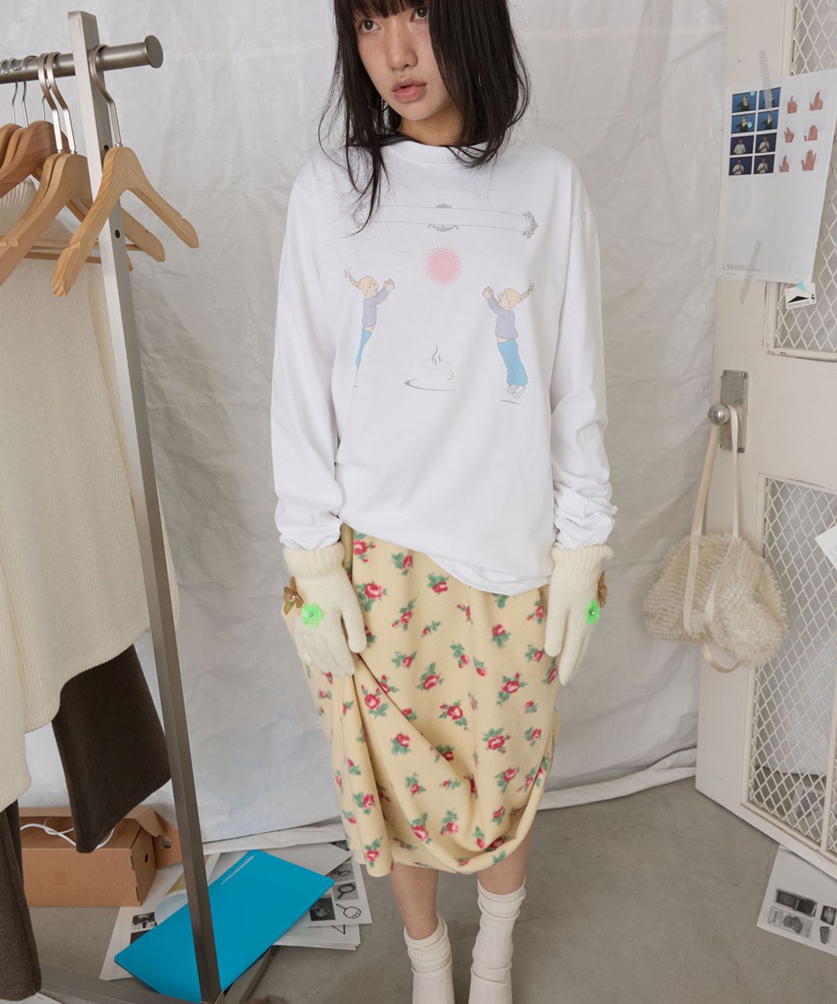 영마일웨어(0MILEWEAR) 써니 게임 롱슬리브 (white)