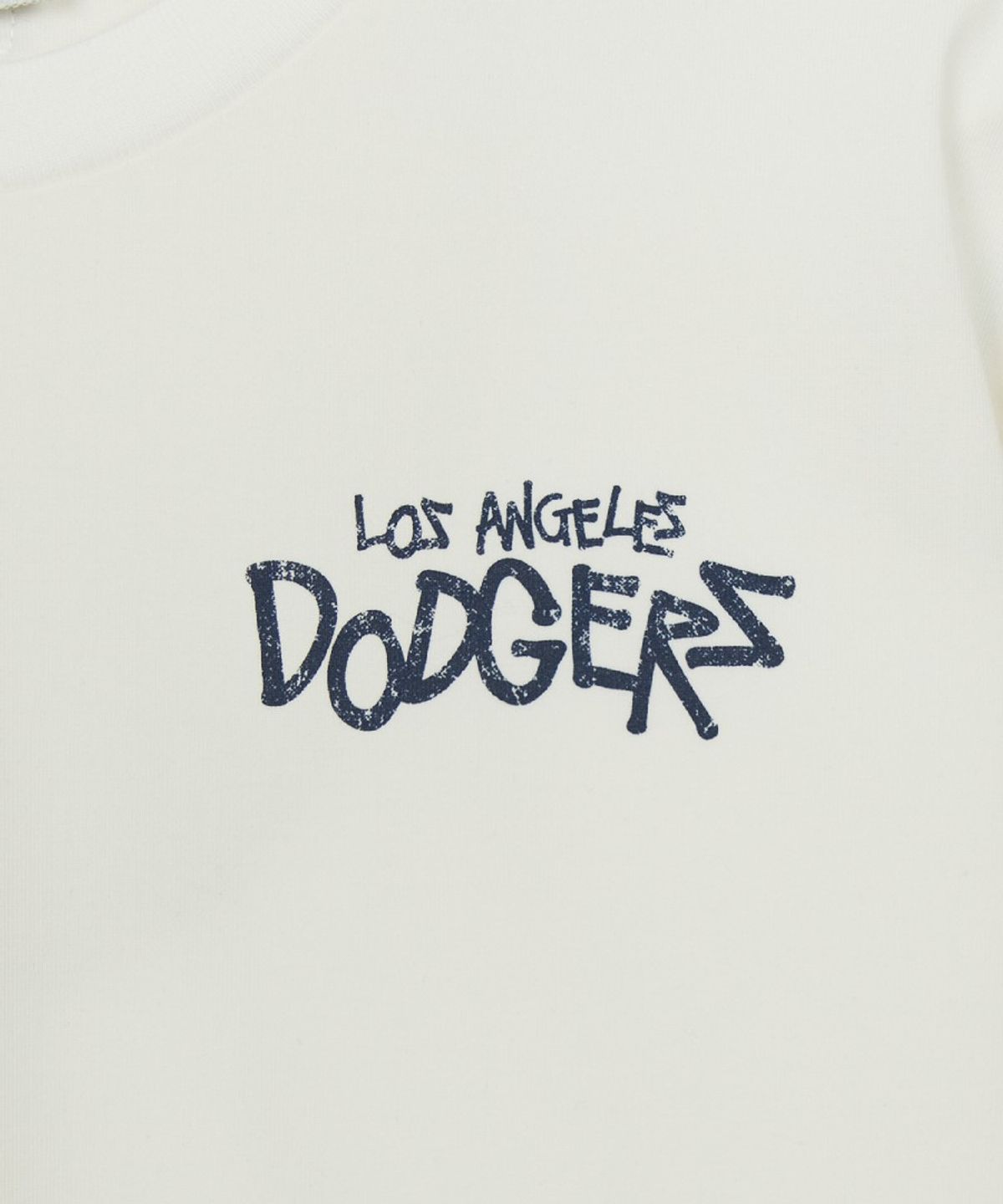 엠엘비 키즈(MLB KIDS) 스트릿 베이직 레이어드 긴팔 티셔츠 LA (Ivory)