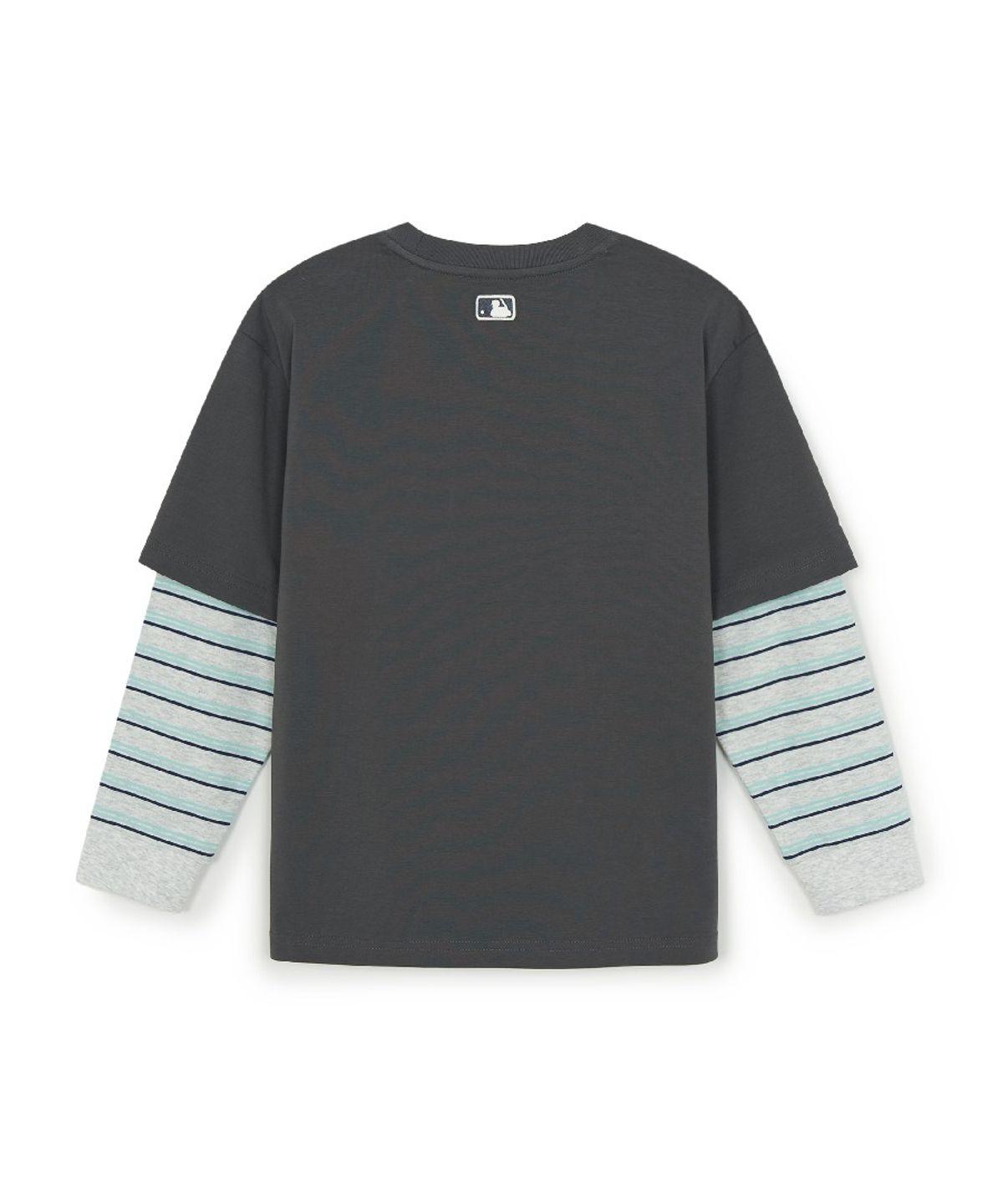 엠엘비 키즈(MLB KIDS) 스트릿 베이직 레이어드 긴팔 티셔츠 NY (Charcoal Grey)