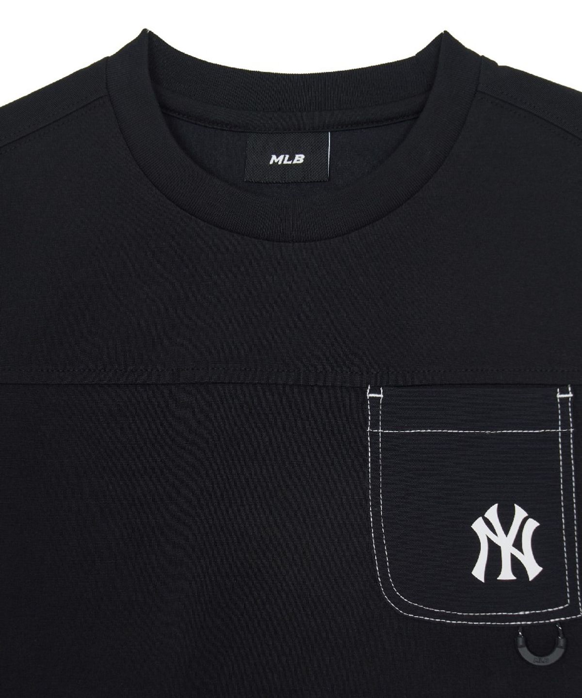 엠엘비 키즈(MLB KIDS) 아웃도어 베이직 포켓 긴팔 티셔츠 NY (Black)