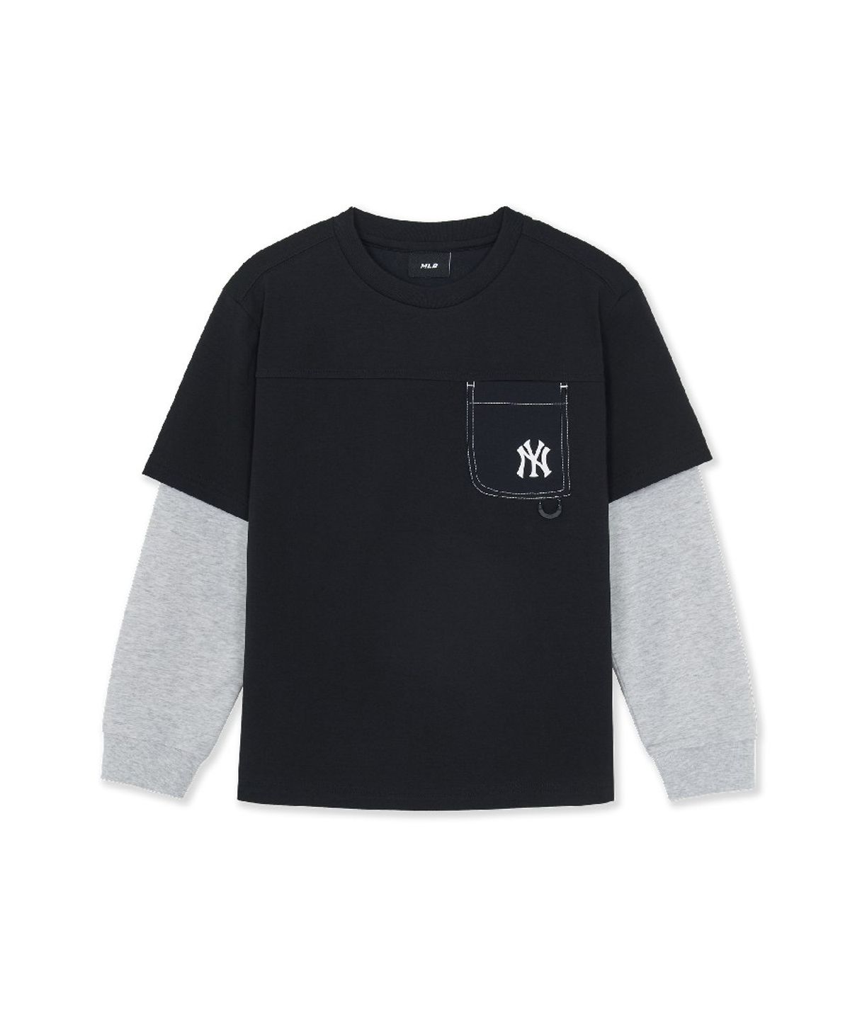 엠엘비 키즈(MLB KIDS) 아웃도어 베이직 포켓 긴팔 티셔츠 NY (Black)