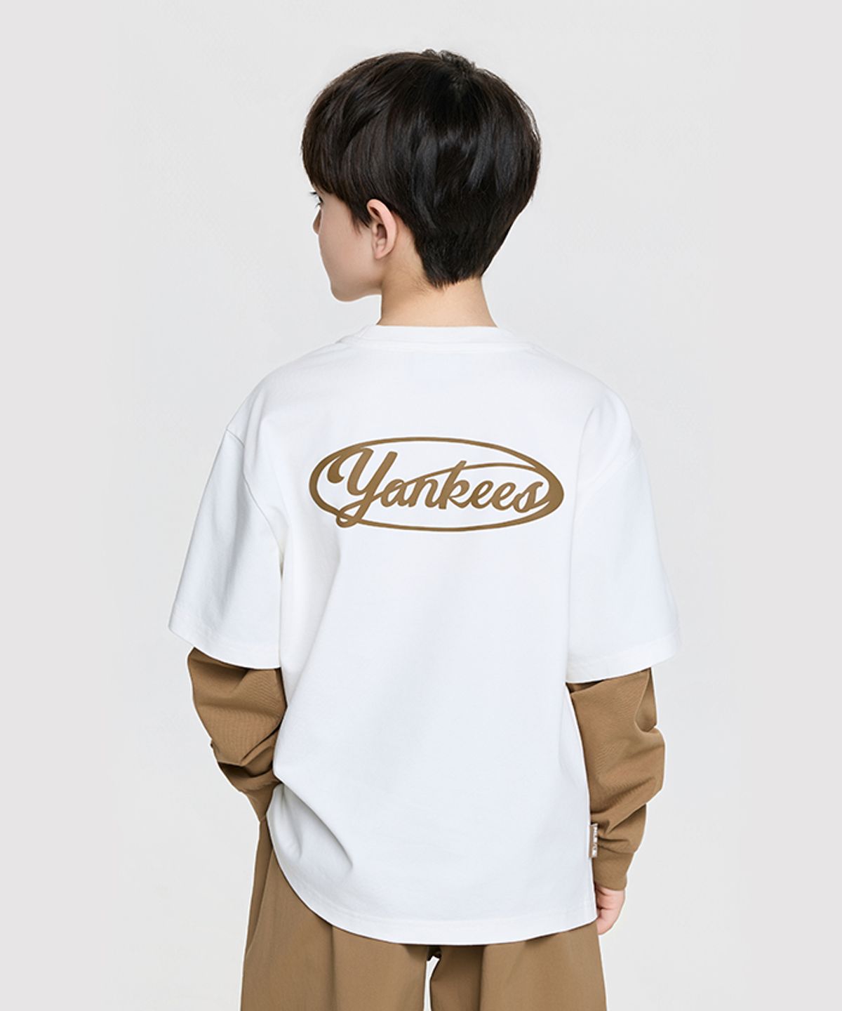 엠엘비 키즈(MLB KIDS) 아웃도어 베이직 포켓 긴팔 티셔츠 NY (Ivory)
